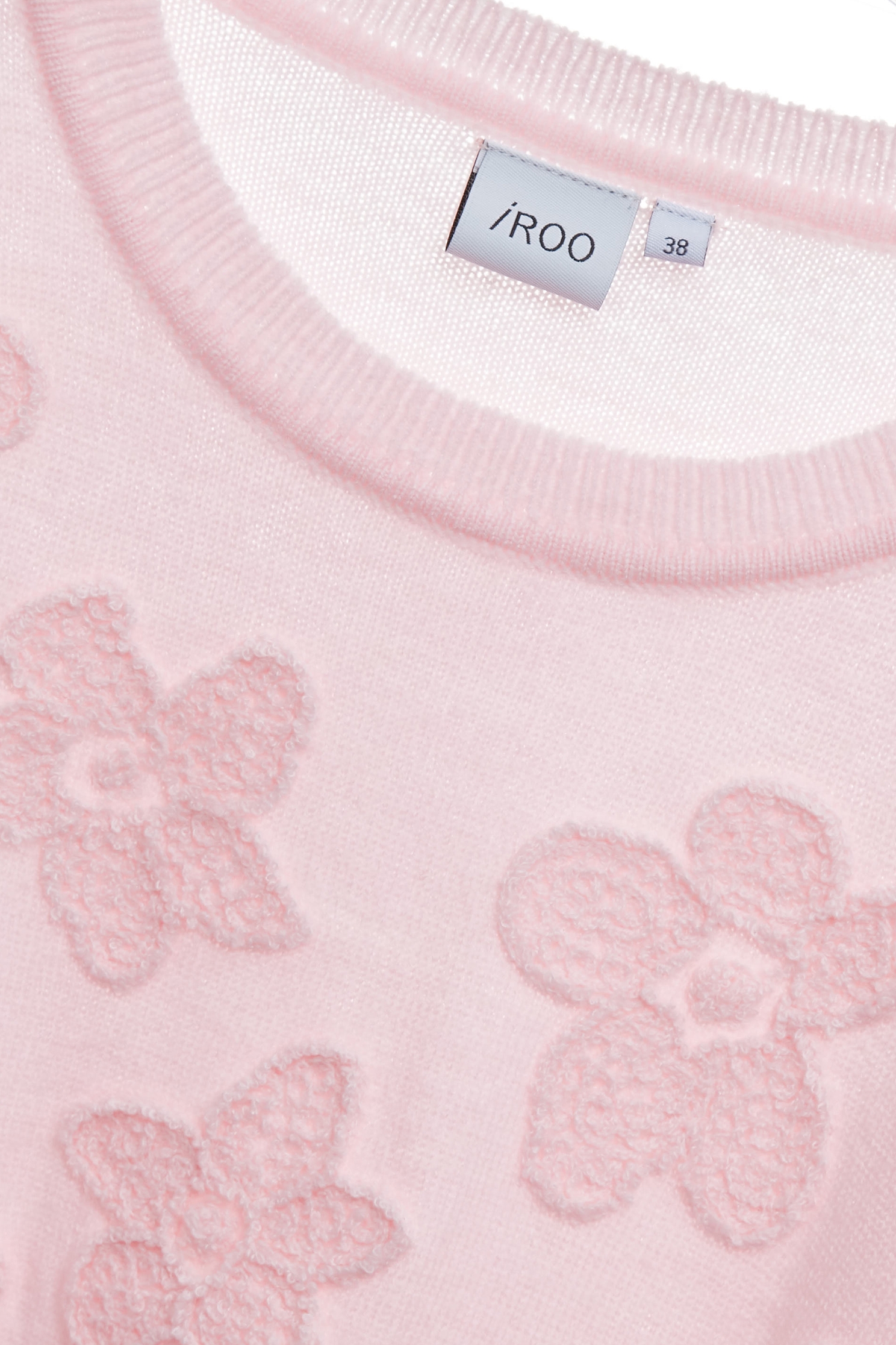 Floral Motif Knit TopFloral Motif Knit Top,Tops,Season (SS) Look,Knitted,Knitted tops