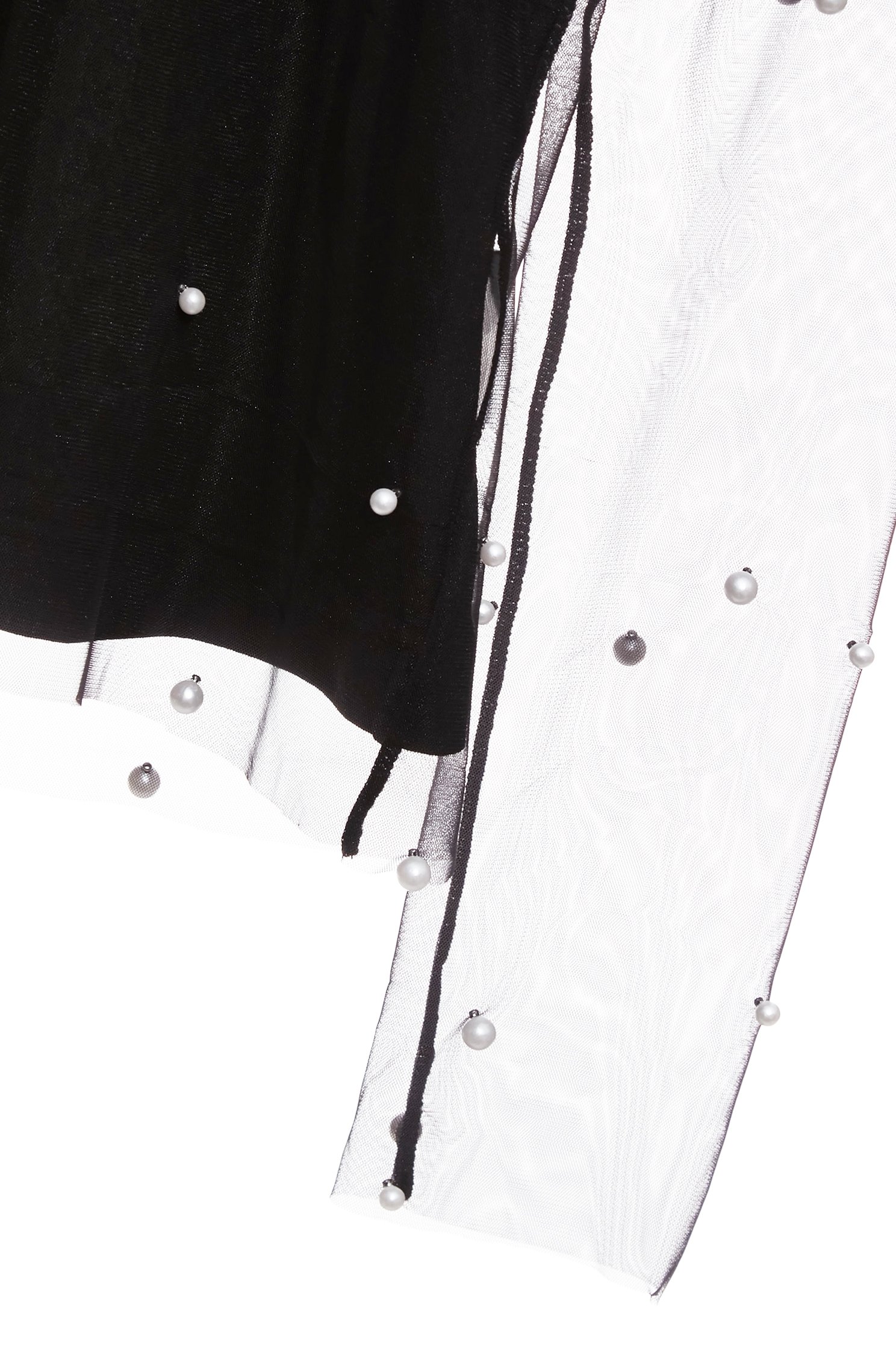 Turtle Neck Pearl Detail Mesh TopTurtle Neck Pearl Detail Mesh Top,Office Looks,Tops,Under shirts,Season (SS) Look,Party Looks,pearl,Valentine,black tops