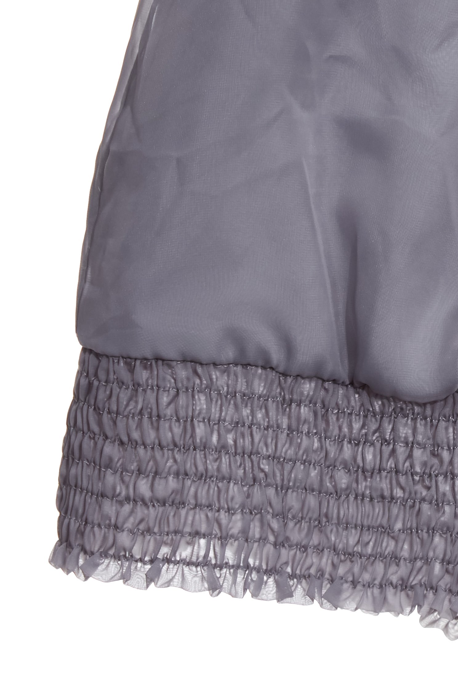 Ruffle Detail Organza Grey TopRuffle Detail Organza Grey Top,Office Looks,Tops,Under shirts,Season (SS) Look,simple outfits,Valentine