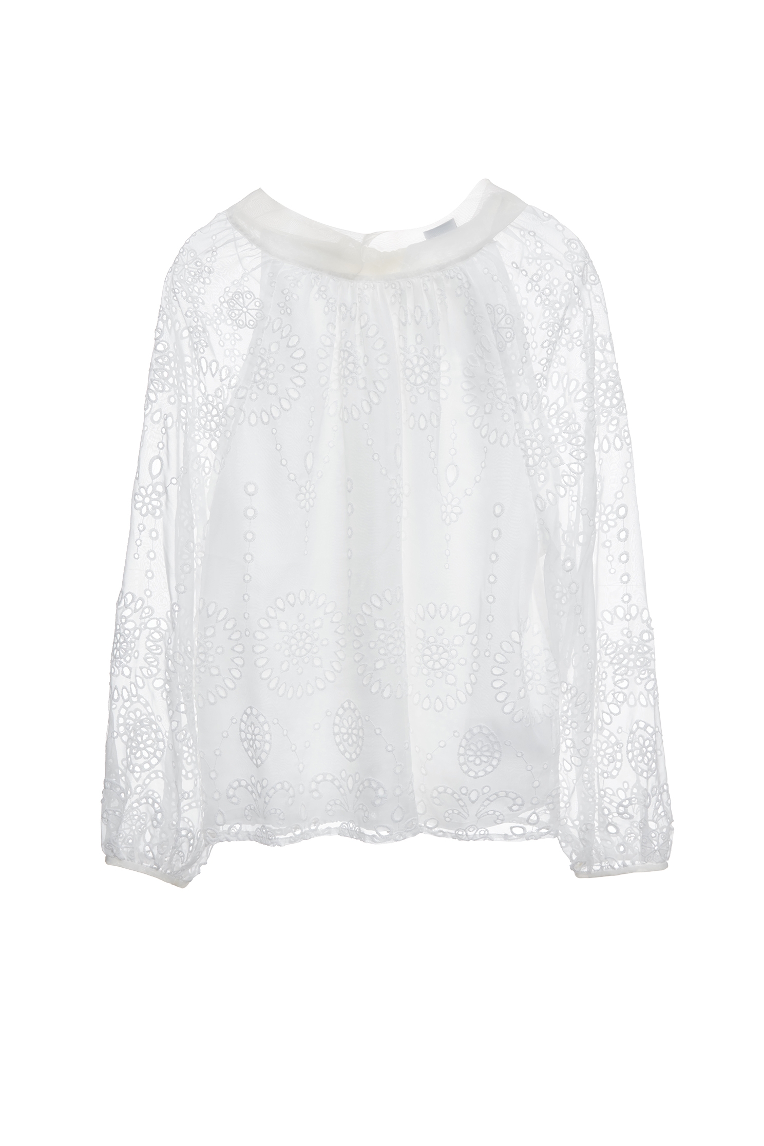 Embroidery Floral Detail Raglan Sleeve TopEmbroidery Floral Detail Raglan Sleeve Top,Tops,Embroidered,Season (SS) Look,White tops,bows