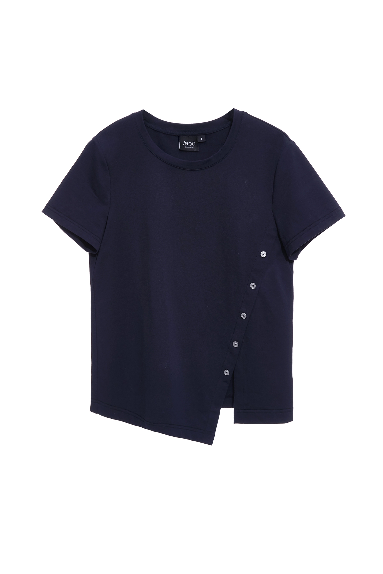 Side Slit Navy TeeSide Slit Navy Tee,Tops,Season (SS) Look,Cotton
