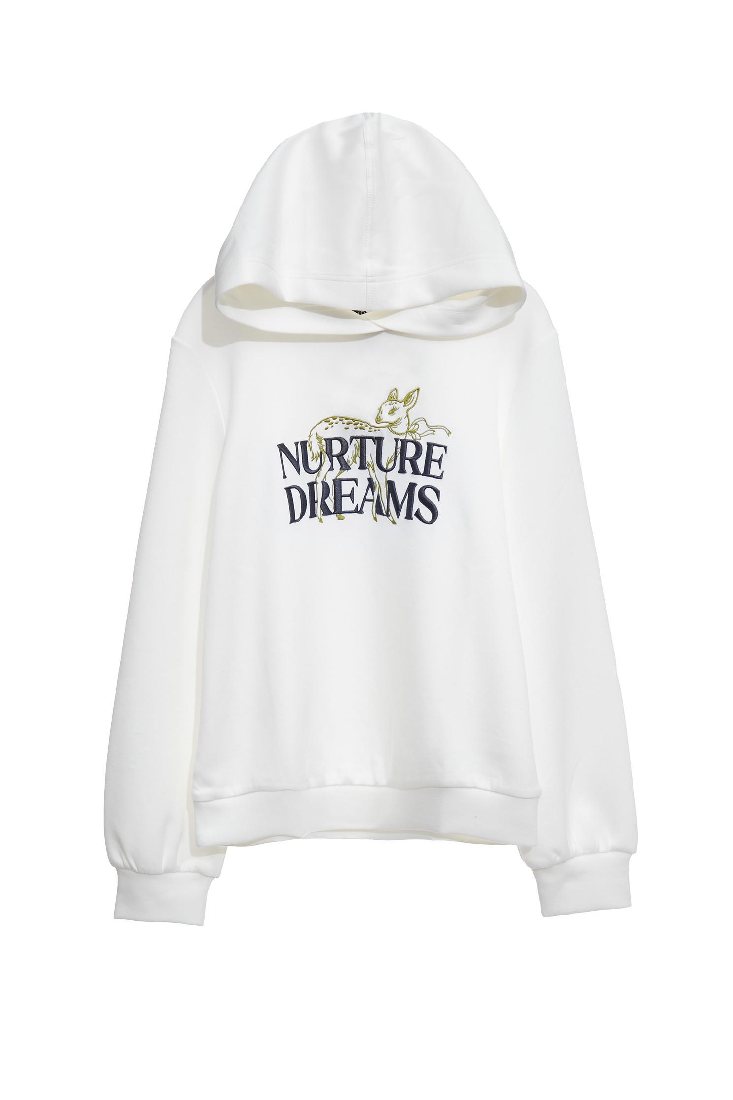 Embroidery Detail Hoodie Long Sleeve TopEmbroidery Detail Hoodie Long Sleeve Top,Tops,Embroidered,Season (SS) Look,White tops