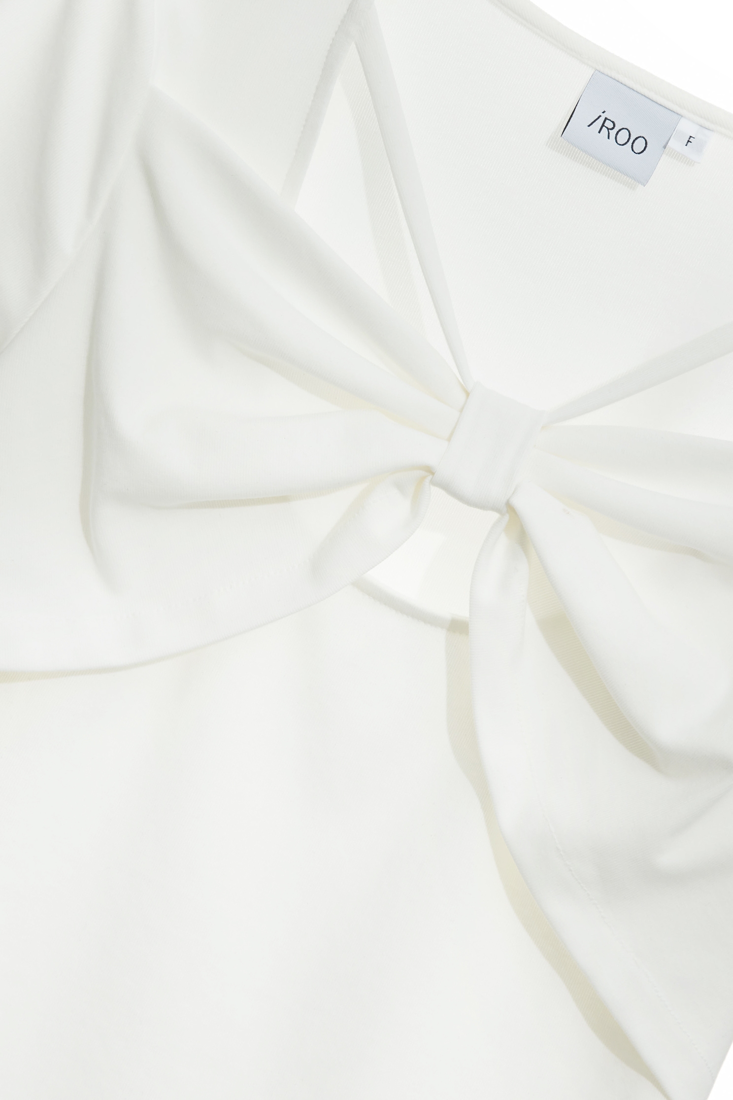 Front Bow Neckline Short Sleeve TeeFront Bow Neckline Short Sleeve Tee,Tops,Season (SS) Look,White tops,bows