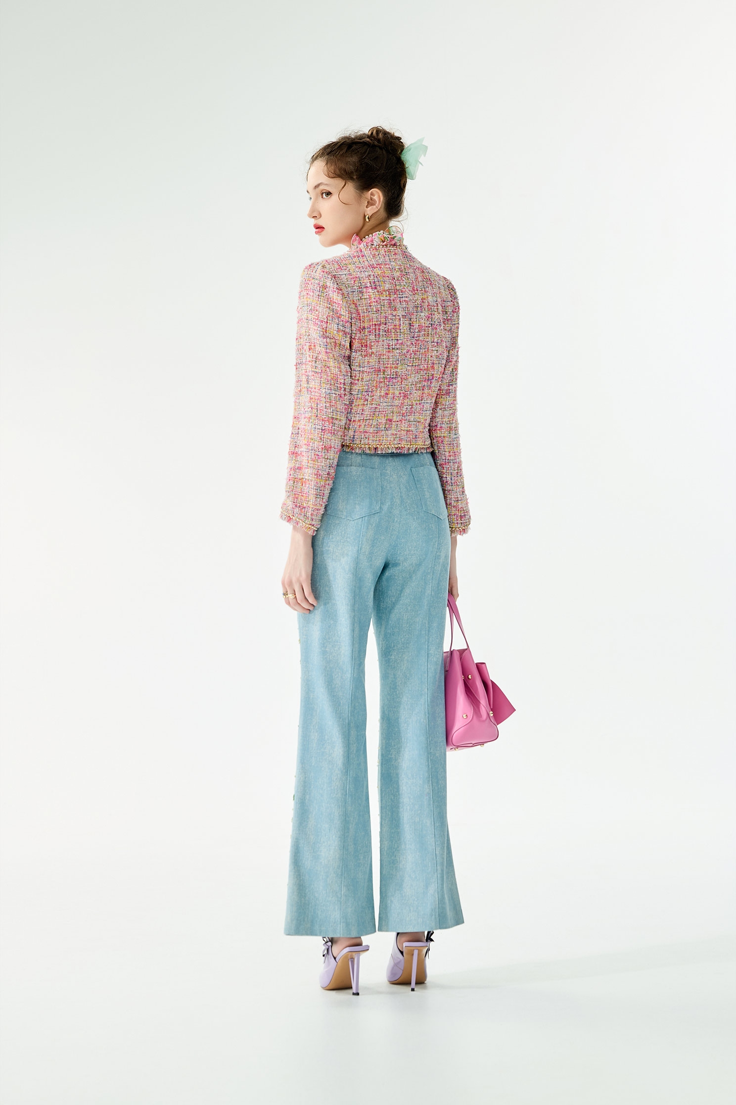 Floral Brooch Tweed JacketFloral Brooch Tweed Jacket,Jackets,Outerwear,Season (SS) Look