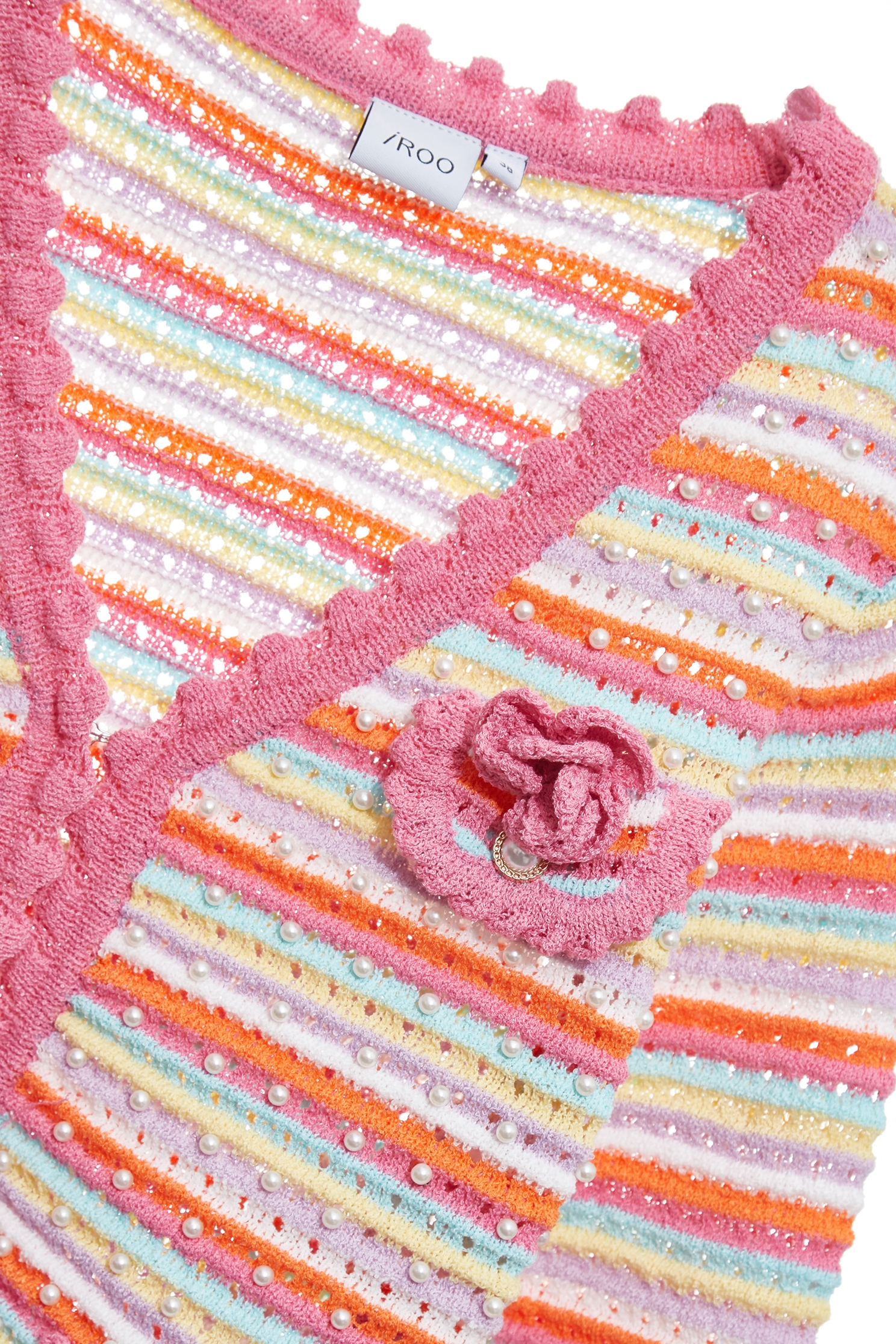 Multi Colour Stripe Knit CardiganMulti Colour Stripe Knit Cardigan,Jackets,Outerwear,Season (SS) Look,pearl,Knitted,Knitted coats