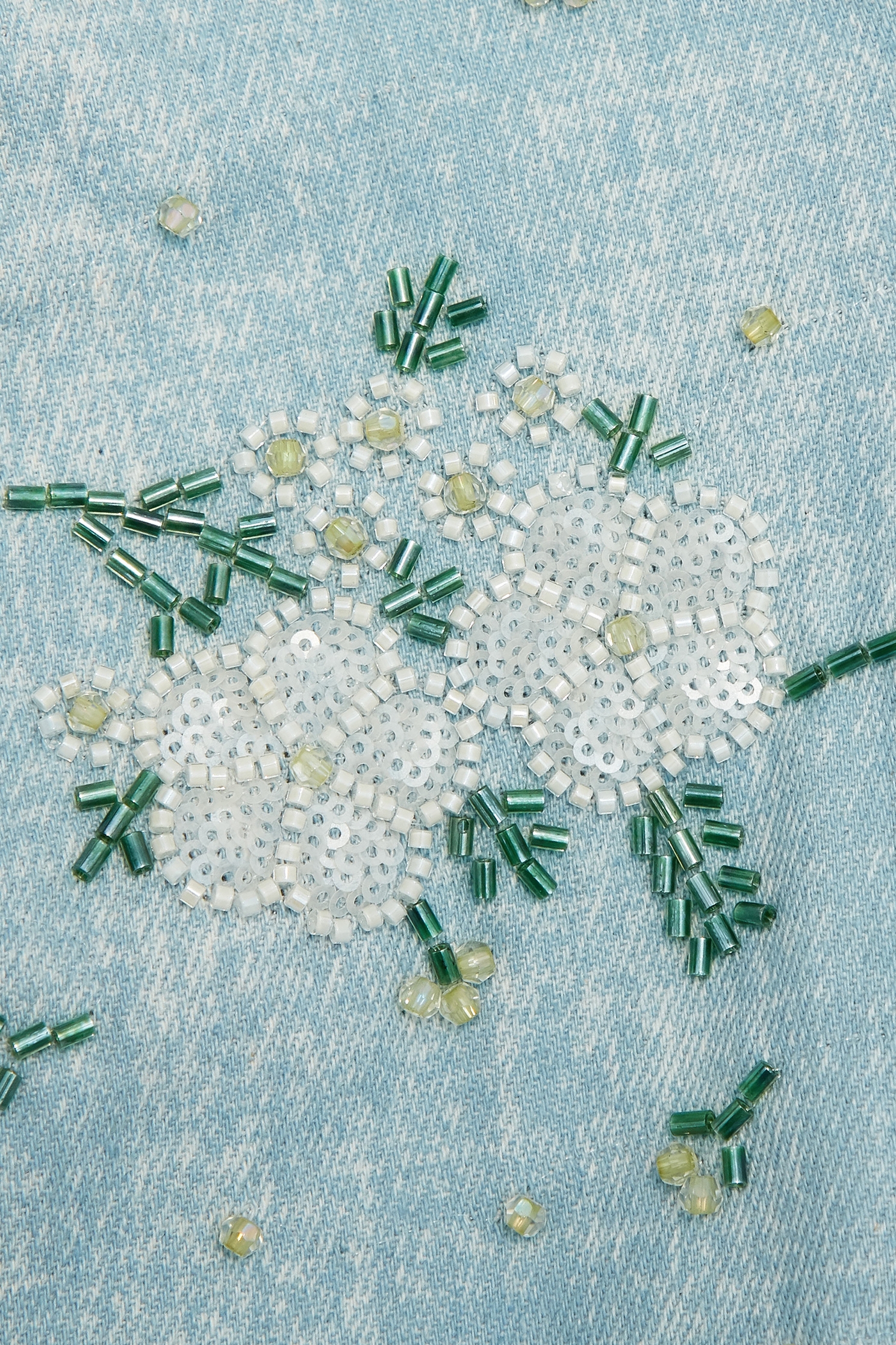 Beaded Floral Detail Denim JacketBeaded Floral Detail Denim Jacket,Jackets,Outerwear,Season (SS) Look