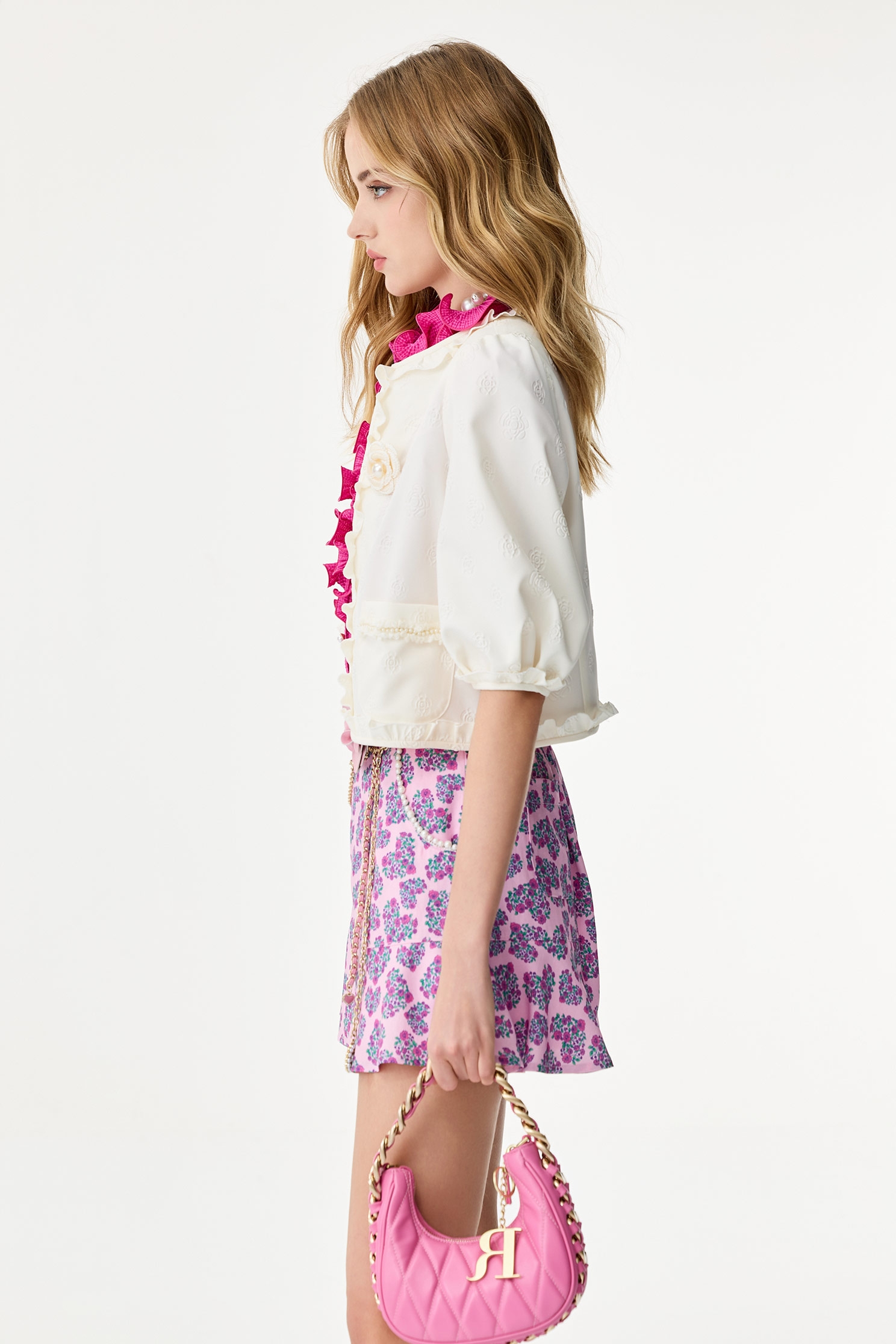 Floral Embossed Print JacketFloral Embossed Print Jacket,Jackets,Season (SS) Look