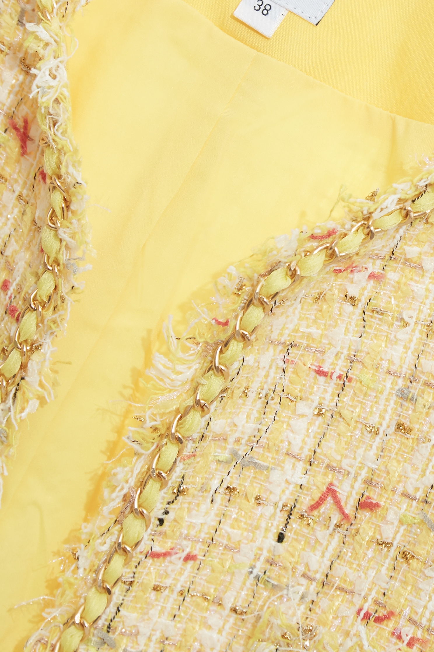 Yellow Tweed Crop JacketYellow Tweed Crop Jacket,Jackets,Season (AW) Look