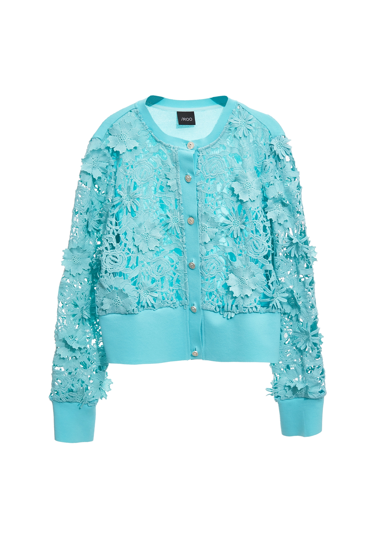 Hollow Out Floral Lace Knit CardiganHollow Out Floral Lace Knit Cardigan,Embroidered,Outerwear,Season (AW) Look,Valentine,blossoms,Lace,Knitted,Knitted coats