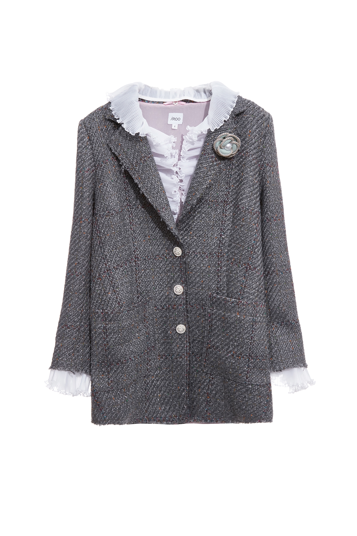 Ruffle Detail Tweed JacketRuffle Detail Tweed Jacket,Jackets,Outerwear,co-ord sets,Season (AW) Look,Blazers