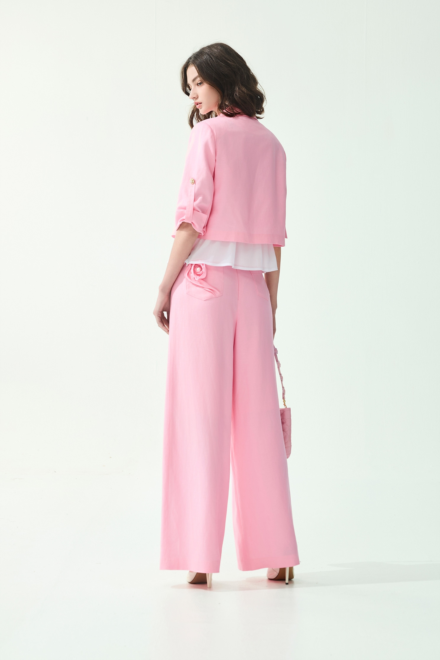 Rose Detail Crop JacketRose Detail Crop Jacket,Jackets,Outerwear,Season (SS) Look,Blazers