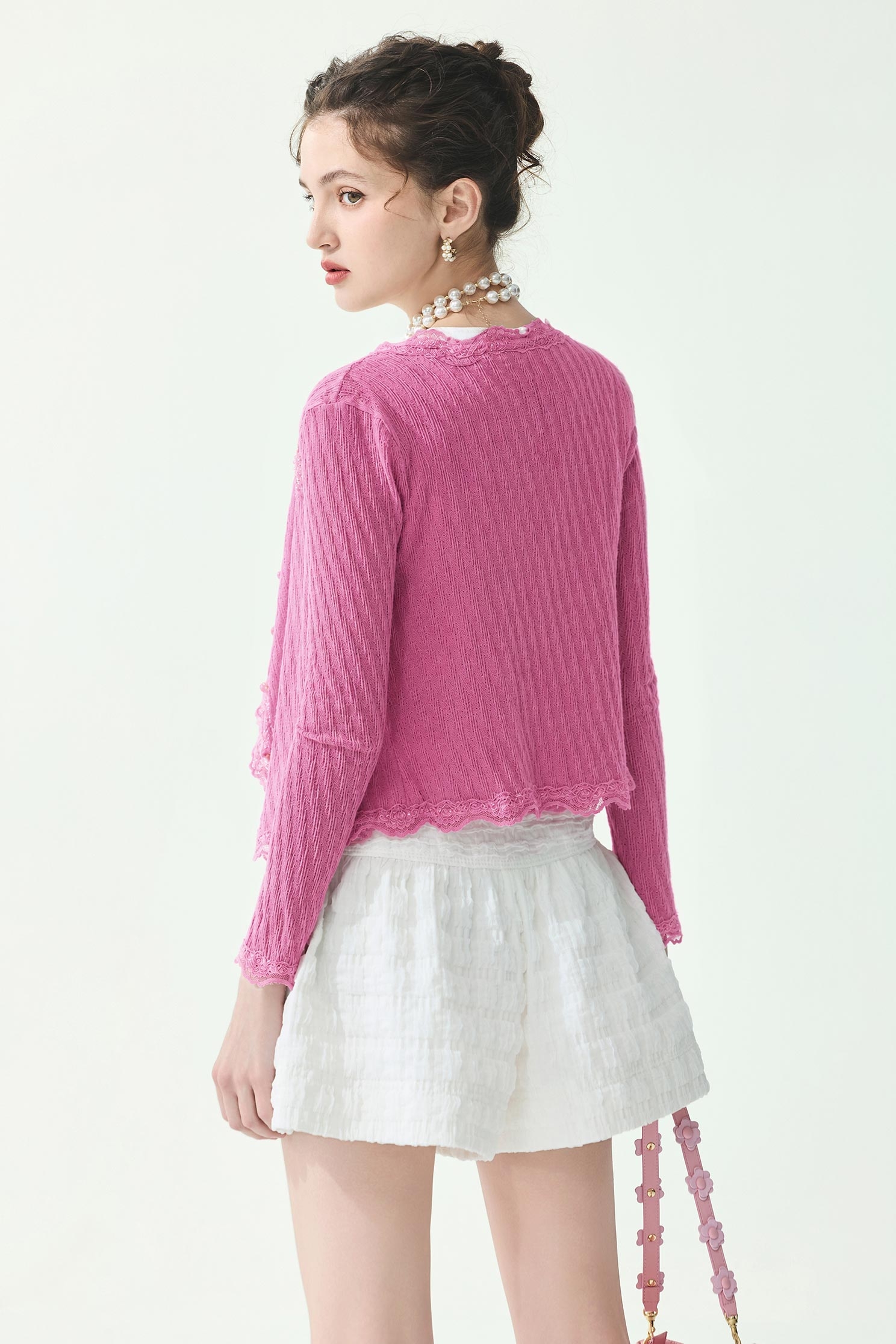 Lace Detail Knit CardiganLace Detail Knit Cardigan,Jackets,Outerwear,Season (SS) Look,Lace,Knitted,Knitted coats
