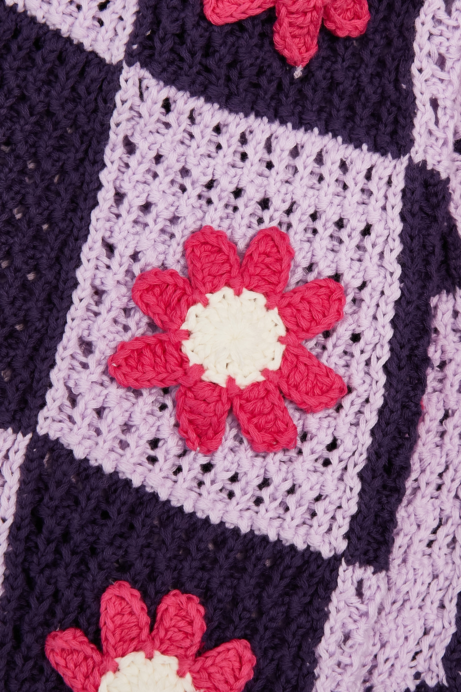 Floral Crochet Knit Patchwork CardiganFloral Crochet Knit Patchwork Cardigan,Outerwear,Season (AW) Look,Valentine,Cotton,blossoms,Knitted,Knitted coats