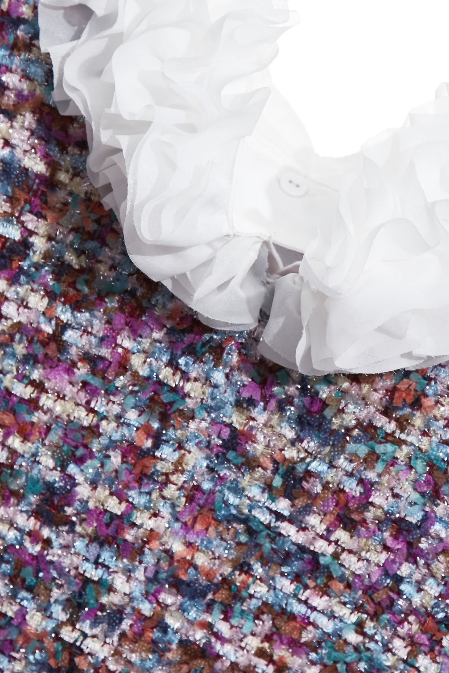 Organza Ruffle Detail Purple Tweed JacketOrganza Ruffle Detail Purple Tweed Jacket,Jackets,Outerwear,co-ord sets,Season (AW) Look,Long sleeve outerwear