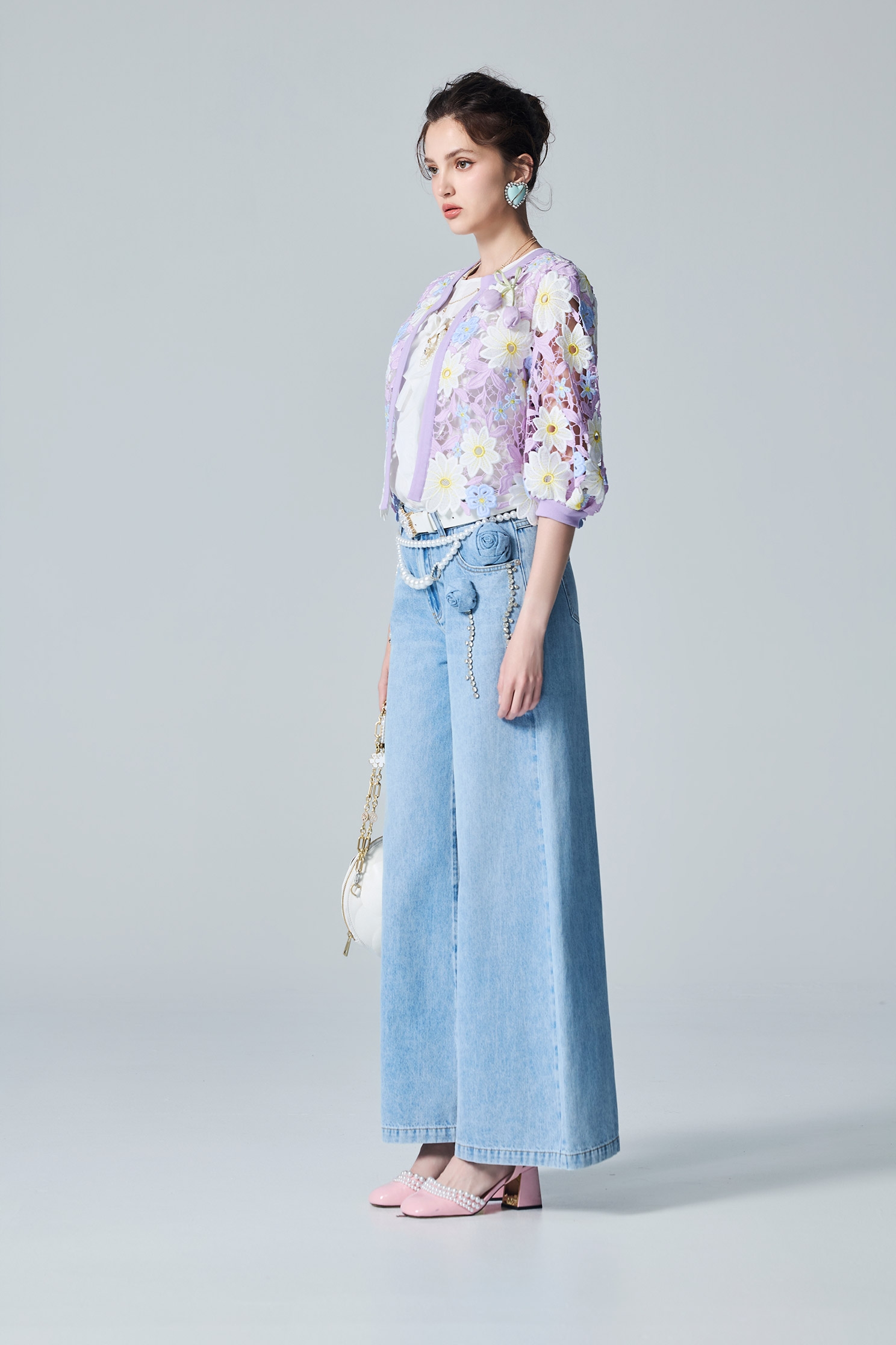 Embroidery Floral Lace OuterwearEmbroidery Floral Lace Outerwear,Jackets,Embroidered,Outerwear,Season (AW) Look,Cardigans,Lace