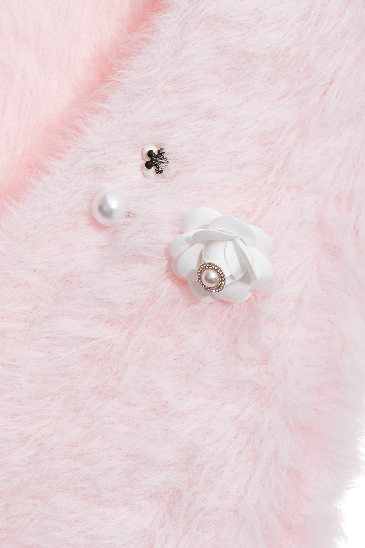 Fux Fur V-neck CardiganFux Fur V-neck Cardigan,Office Looks,Outerwear,pearl,Season (AW) Look,Valentine,blossoms,Knitted,Knitted coats