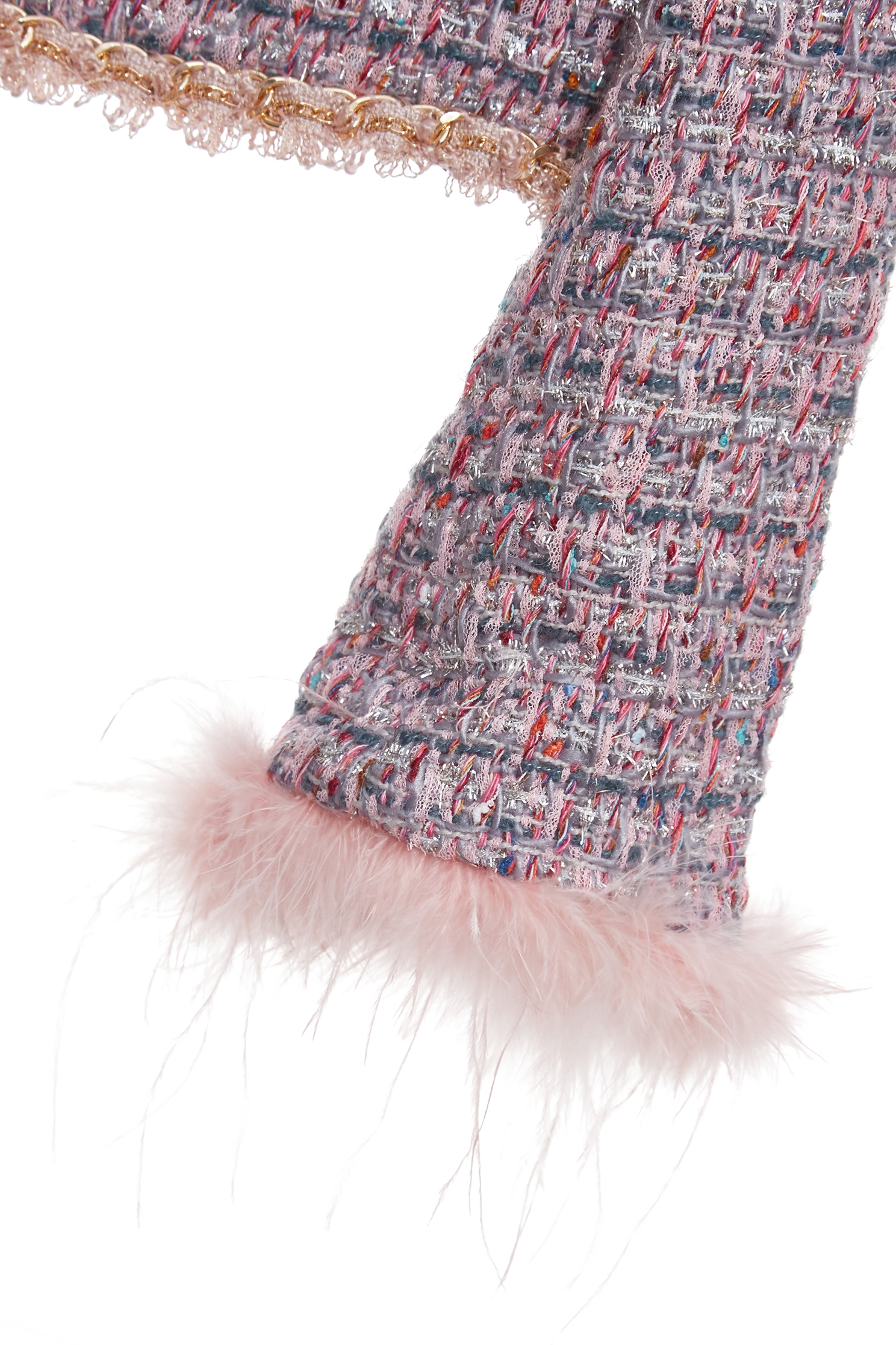 Feather Detail Tweed JacketFeather Detail Tweed Jacket,Jackets,Outerwear,Season (AW) Look