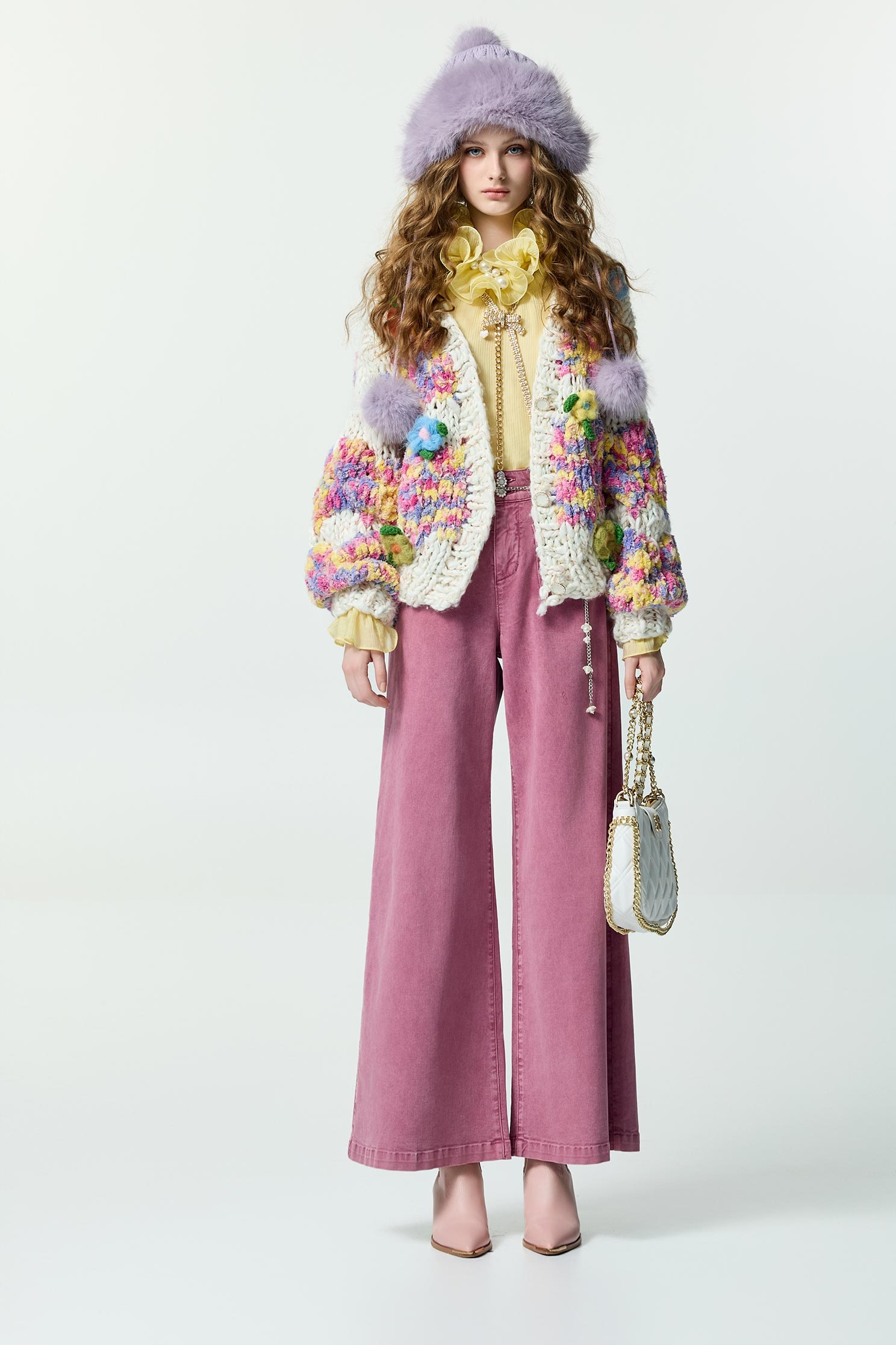 Multi Colour Floral Knit Thick CardiganMulti Colour Floral Knit Thick Cardigan,Jackets,Outerwear,Season (AW) Look,Knitted,Knitted coats