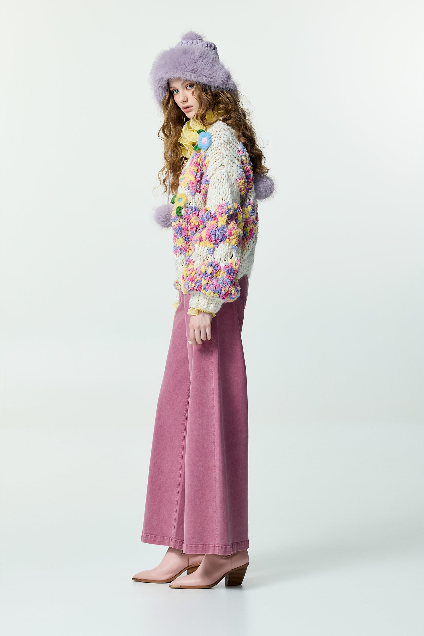 Multi Colour Floral Knit Thick CardiganMulti Colour Floral Knit Thick Cardigan,Jackets,Outerwear,Season (AW) Look,Knitted,Knitted coats