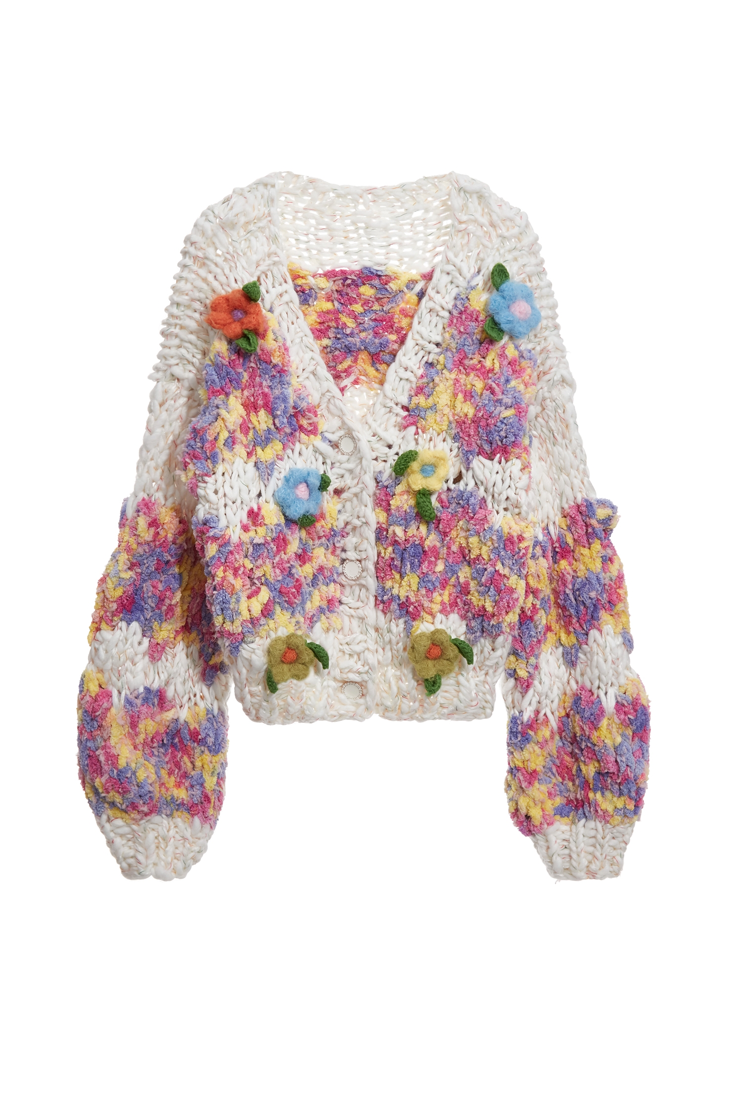 Multi Colour Floral Knit Thick CardiganMulti Colour Floral Knit Thick Cardigan,Jackets,Outerwear,Season (AW) Look,Knitted,Knitted coats