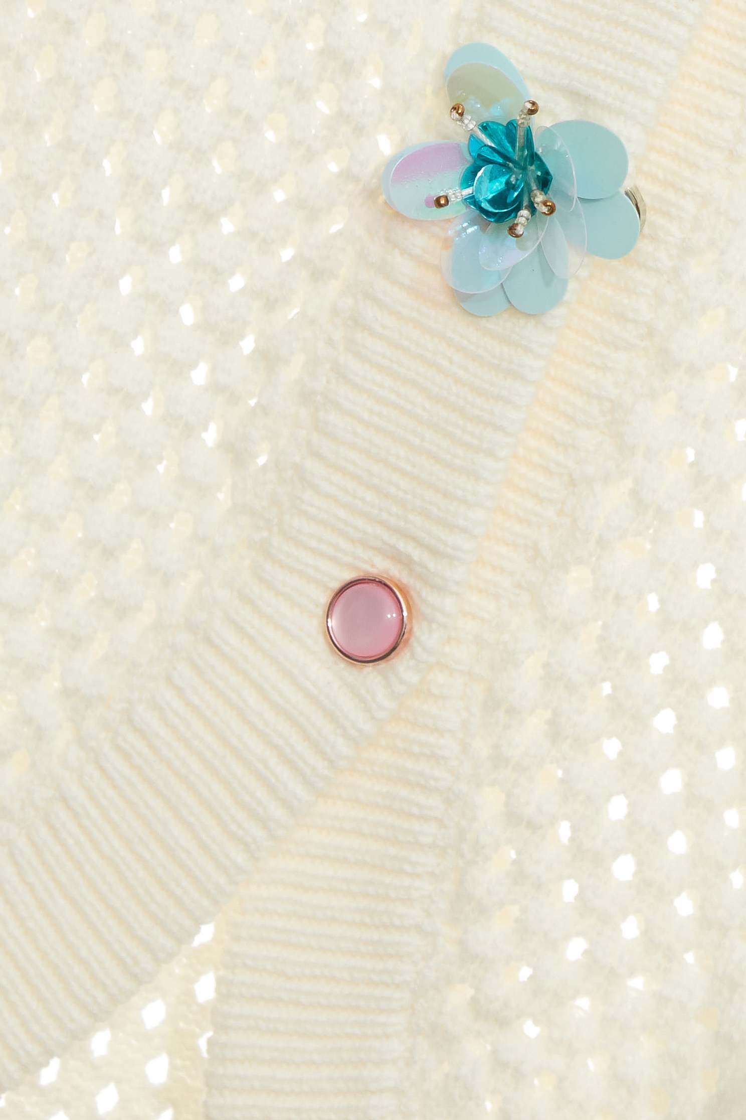 Floral Sequin Detail Knit CardiganFloral Sequin Detail Knit Cardigan,Season (SS) Look,Knitted,Knitted coats