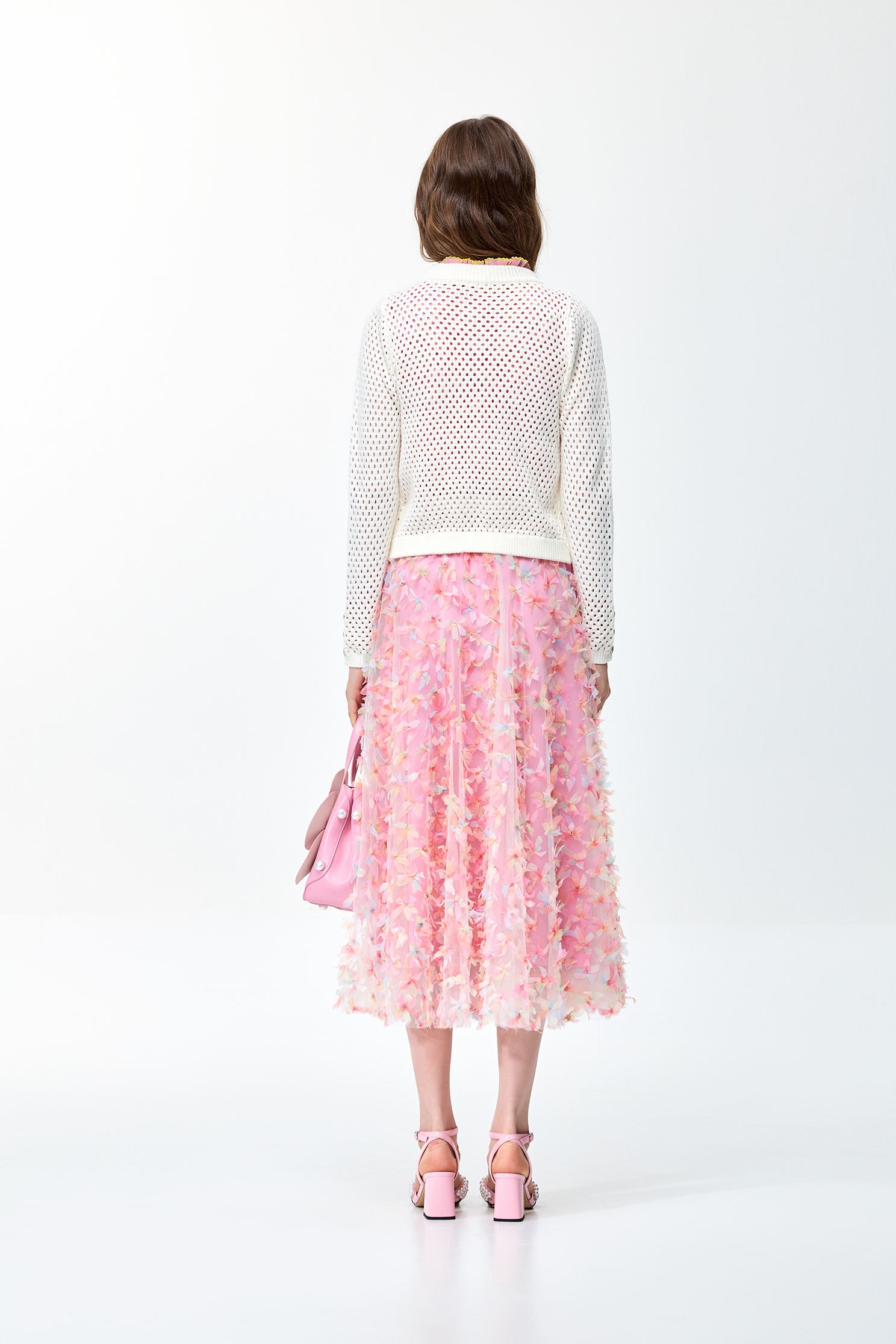 Floral Sequin Detail Knit CardiganFloral Sequin Detail Knit Cardigan,Season (SS) Look,Knitted,Knitted coats