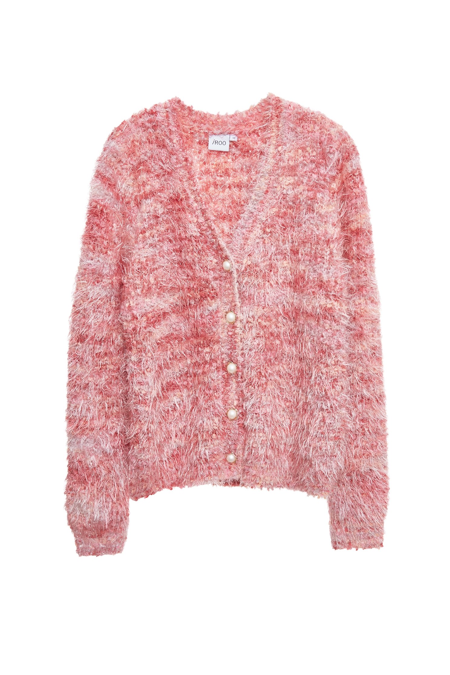 V-neck Fringe Knit CardiganV-neck Fringe Knit Cardigan,Jackets,Outerwear,Season (SS) Look,pearl,Knitted,Knitted coats