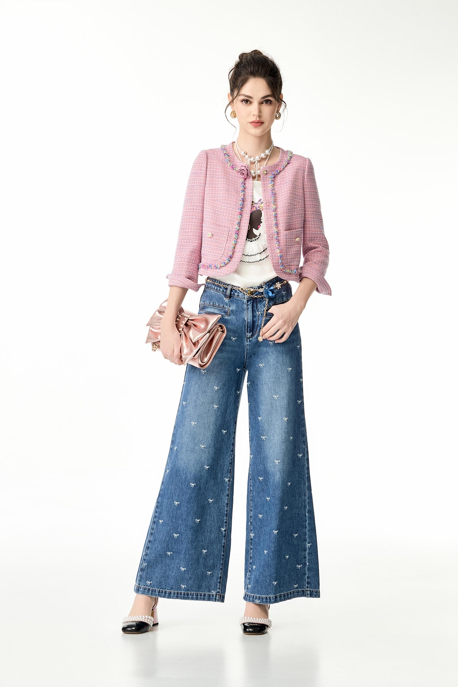 Multi Colour Trim Detail Tweed JacketMulti Colour Trim Detail Tweed Jacket,Jackets,Outerwear,Season (SS) Look