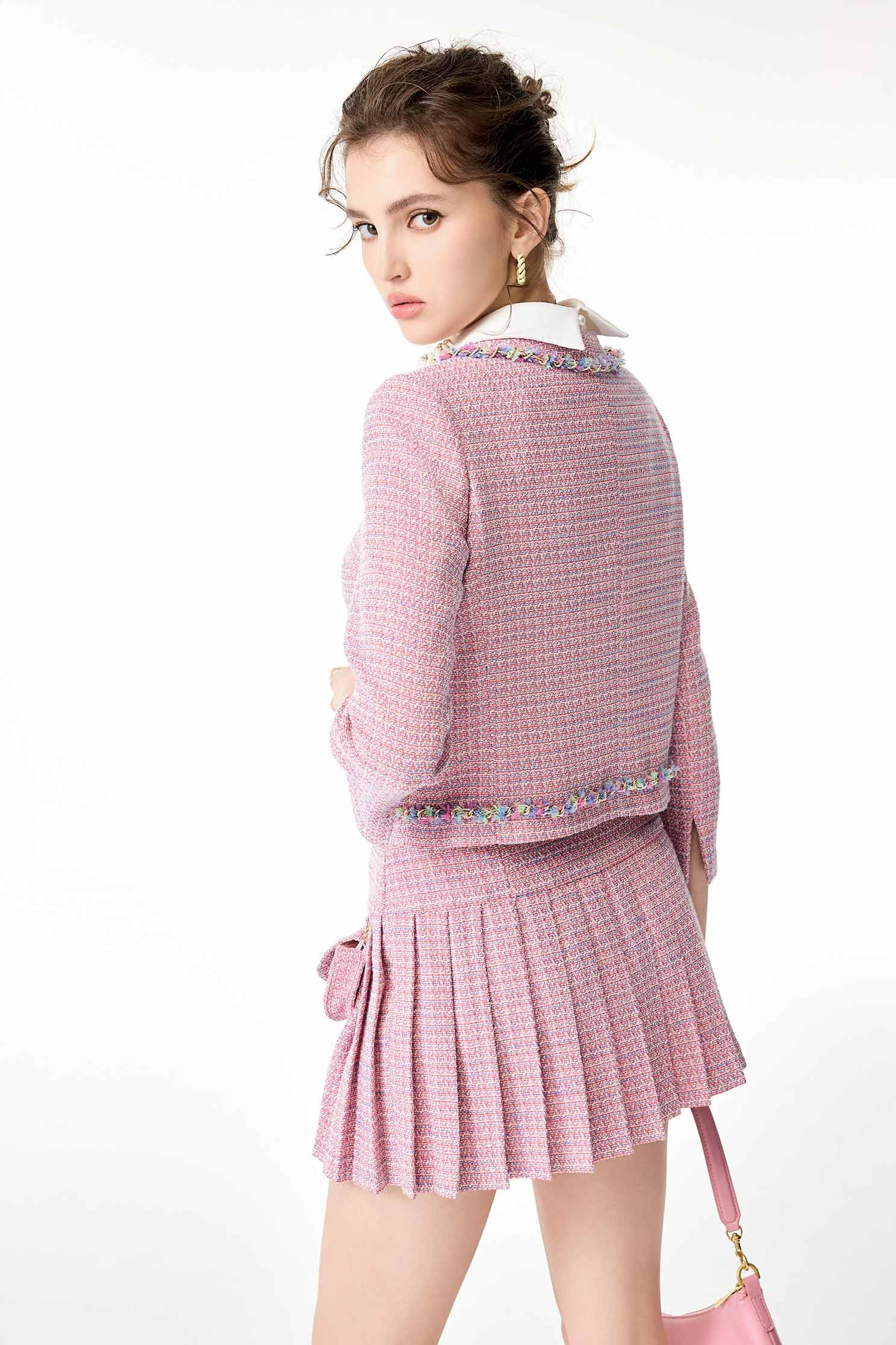 Multi Colour Trim Detail Tweed JacketMulti Colour Trim Detail Tweed Jacket,Jackets,Outerwear,Season (SS) Look