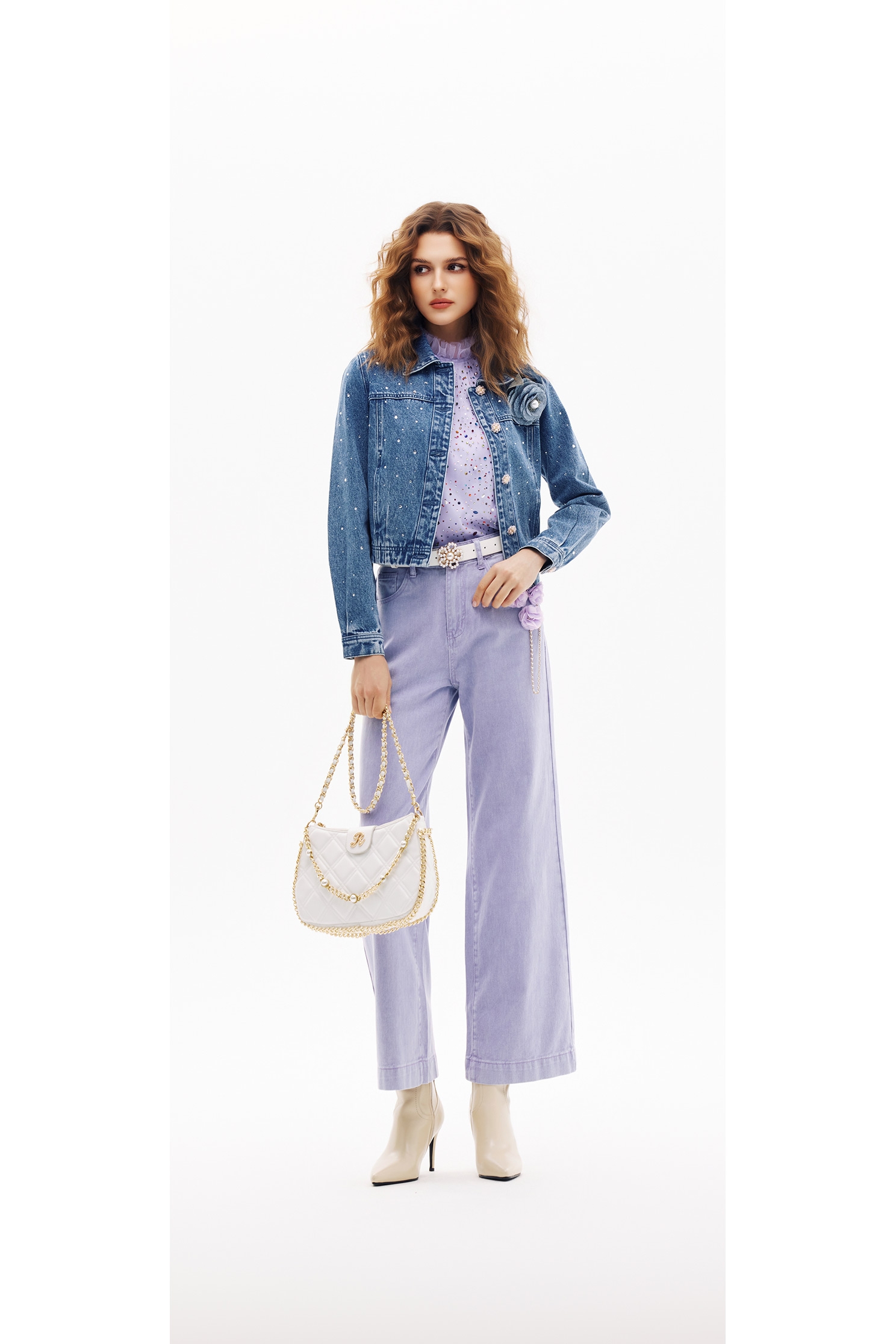 Sequin detail Denim JacketSequin detail Denim Jacket,Jackets,Outerwear,Season (SS) Look,Denim,Denim Jackets