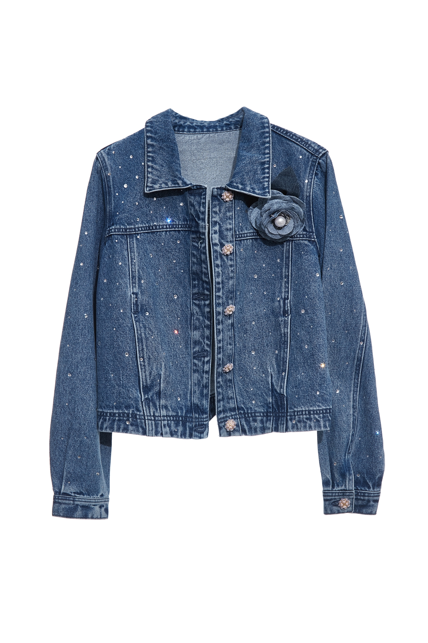 Sequin detail Denim JacketSequin detail Denim Jacket,Jackets,Outerwear,Season (SS) Look,Denim,Denim Jackets