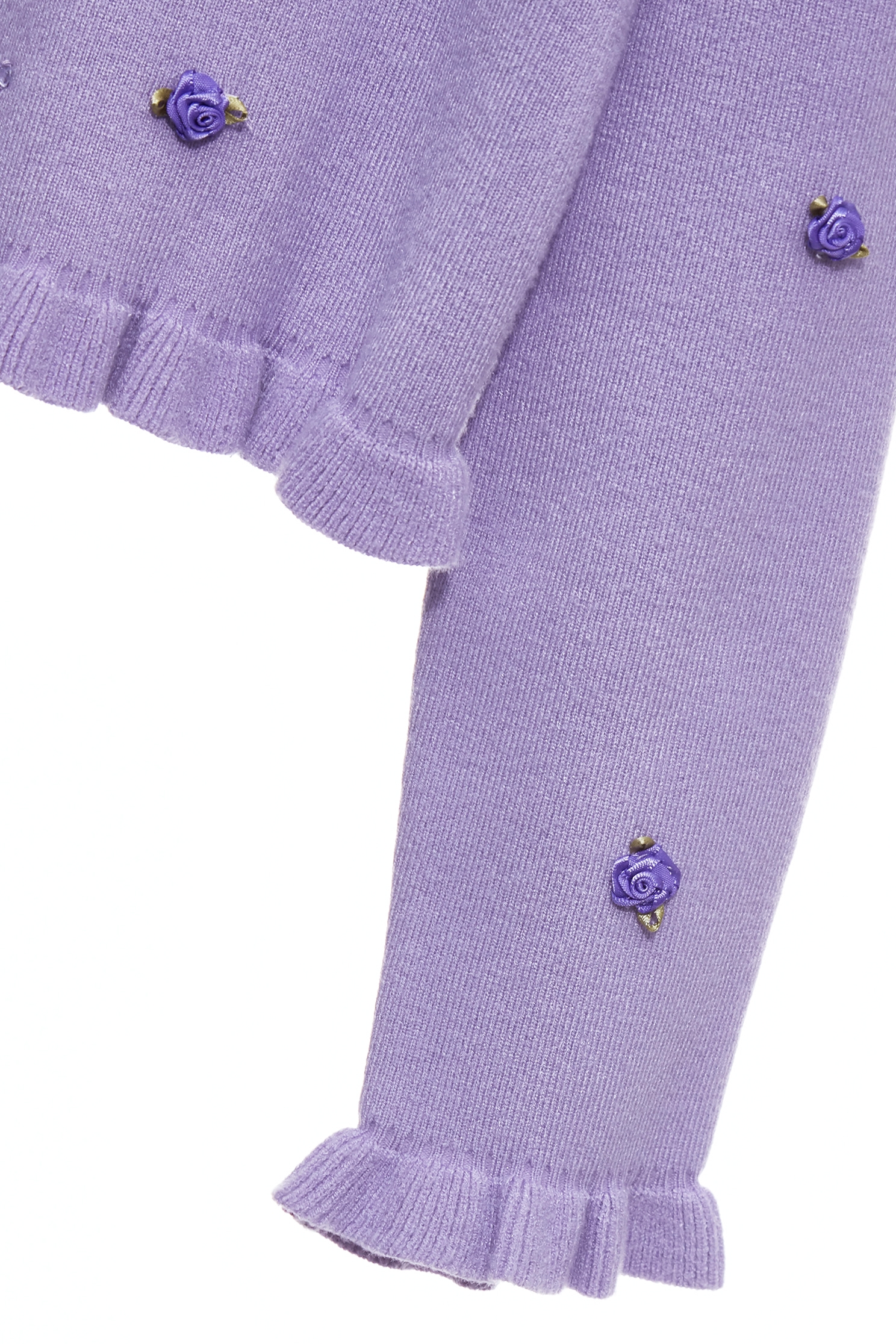 3-D Floral Purple Knit Top3-D Floral Purple Knit Top,Jackets,Outerwear,Season (SS) Look,Knitted,Knitted coats