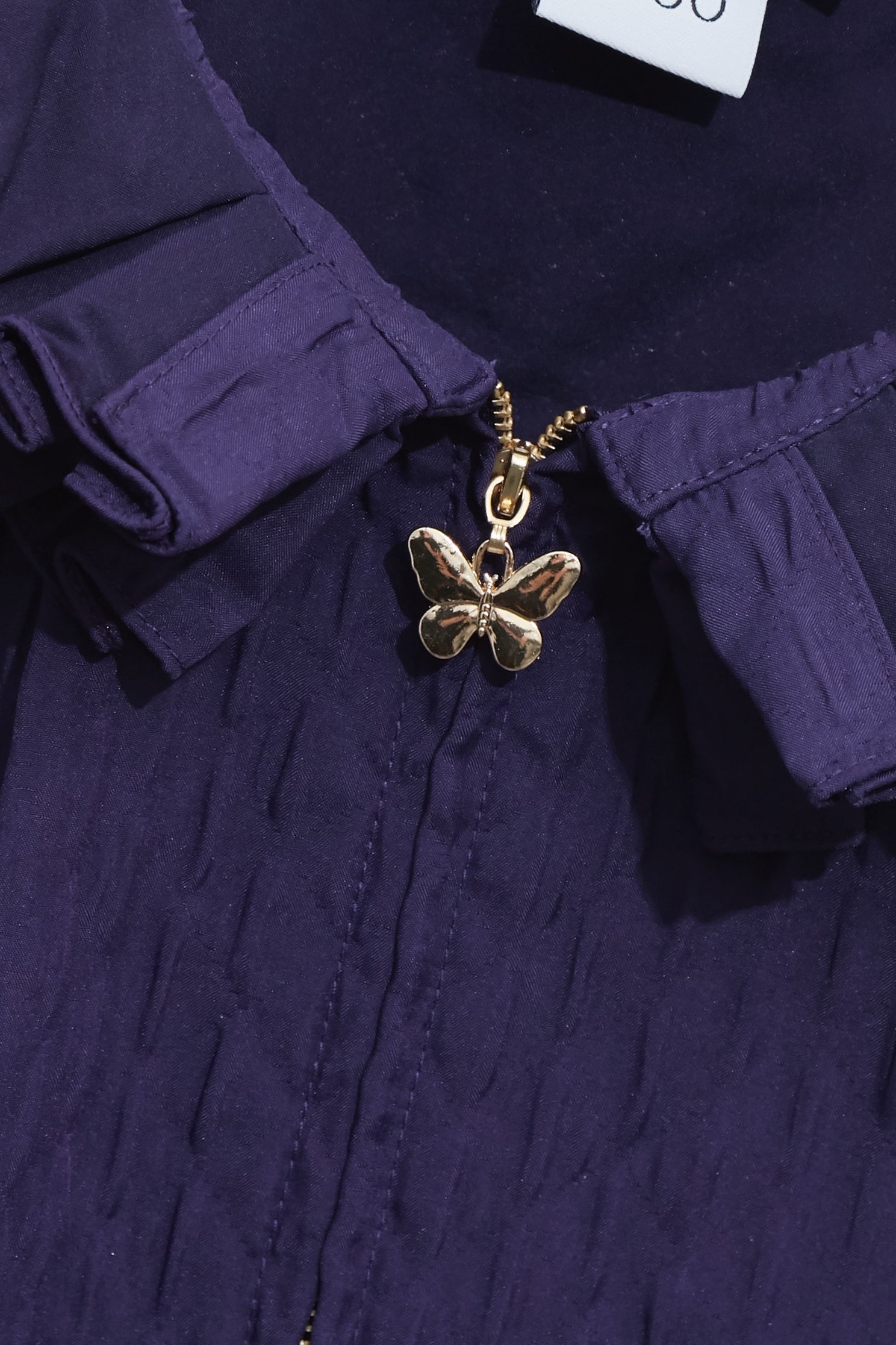 Ruffle Collar Purple JacketRuffle Collar Purple Jacket,Jackets,Outerwear,Season (SS) Look