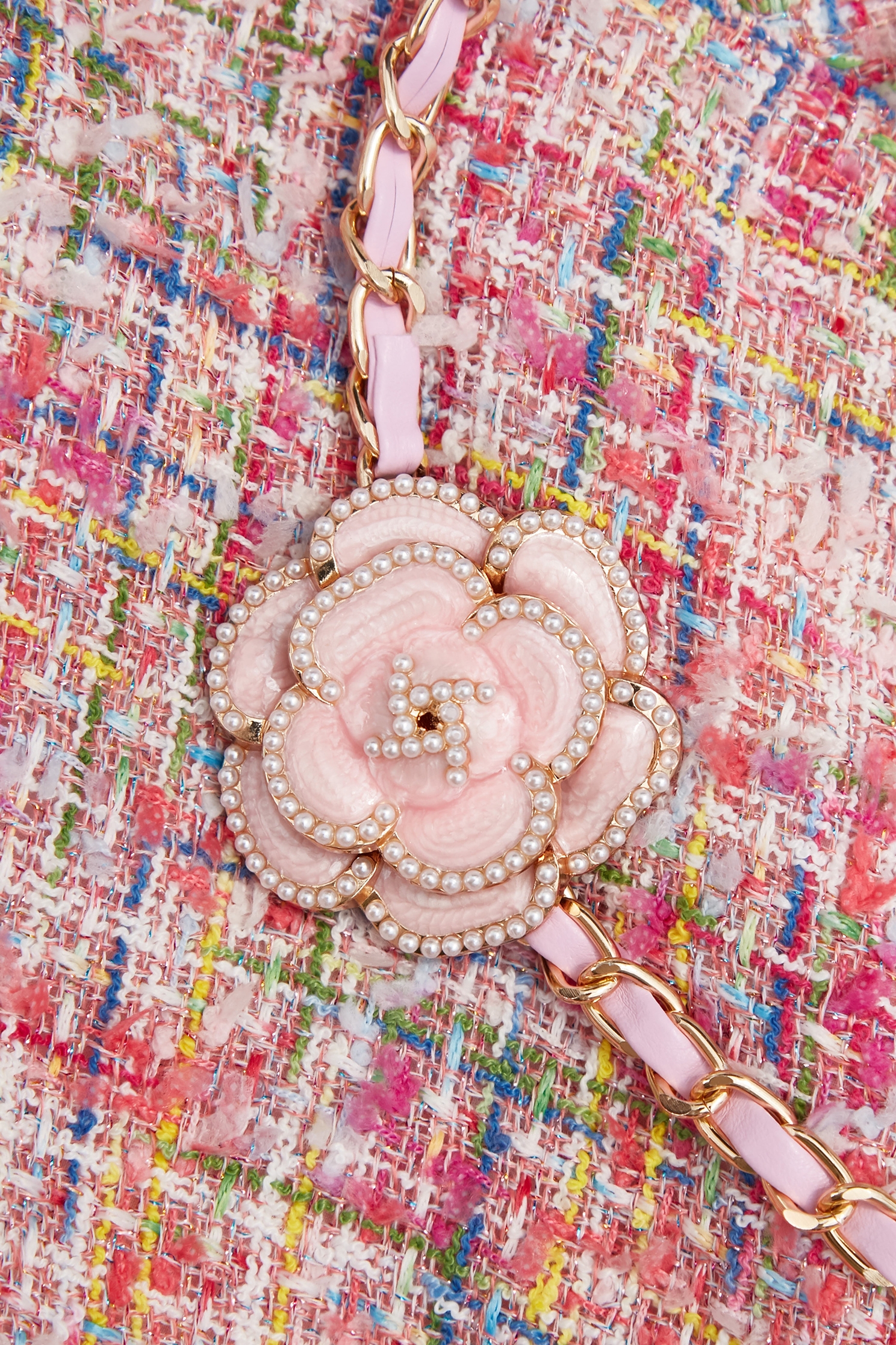 Floral Chain belt Tweed SkirtFloral Chain belt Tweed Skirt,Season (SS) Look,Mini skirts