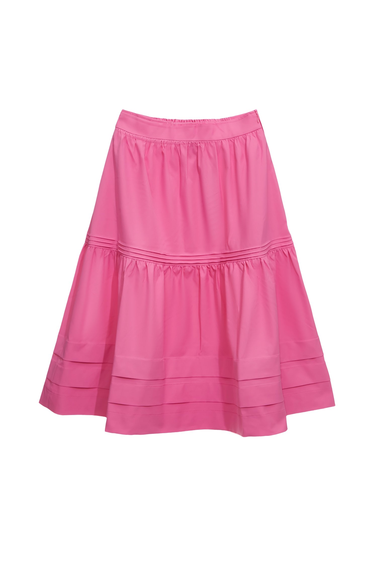 Fushia Pink Tiered SkirtFushia Pink Tiered Skirt,Season (SS) Look,Layered skirts