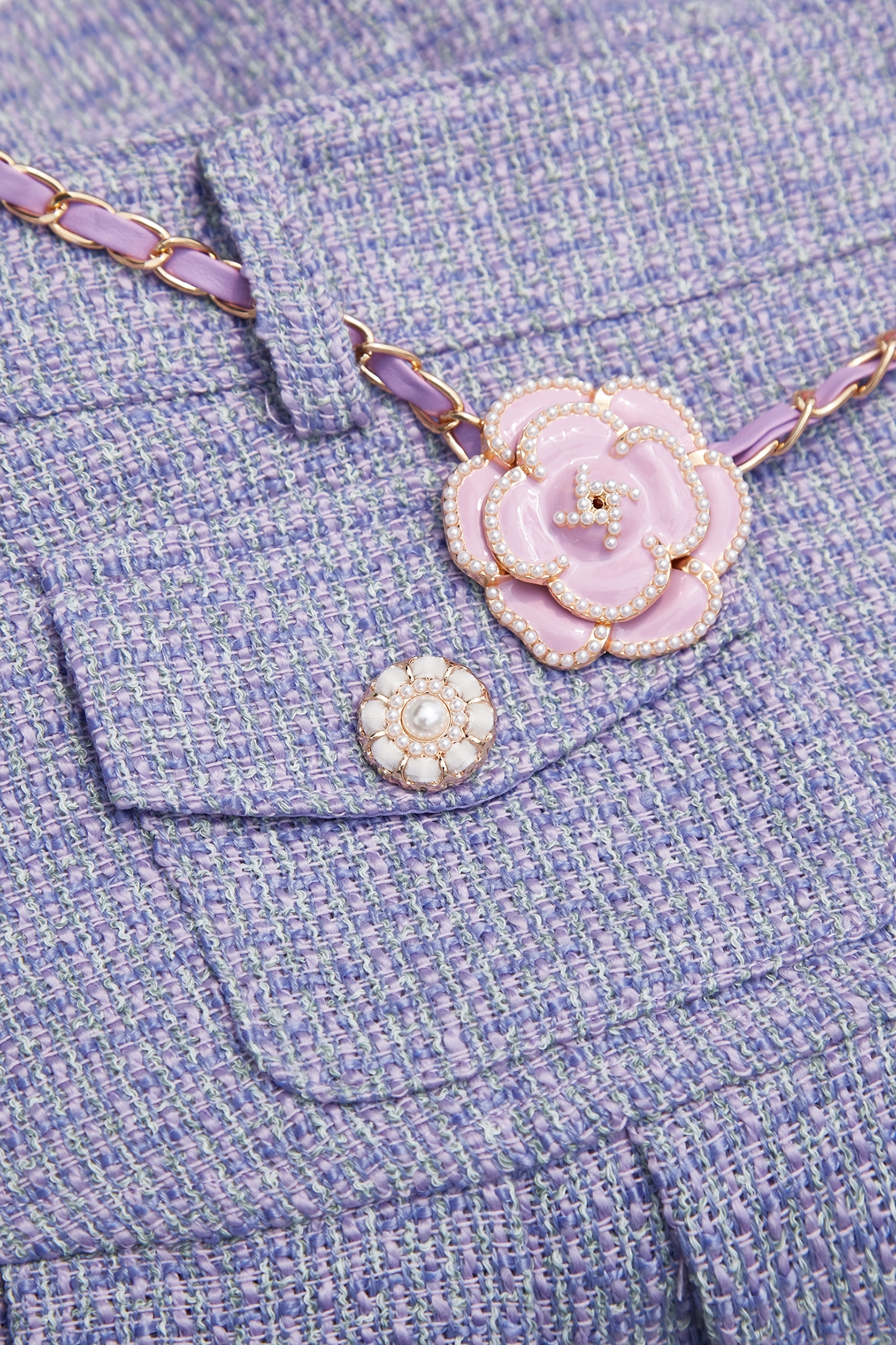 Purple Pleated Tweed SkirtPurple Pleated Tweed Skirt,Season (SS) Look,Mini skirts