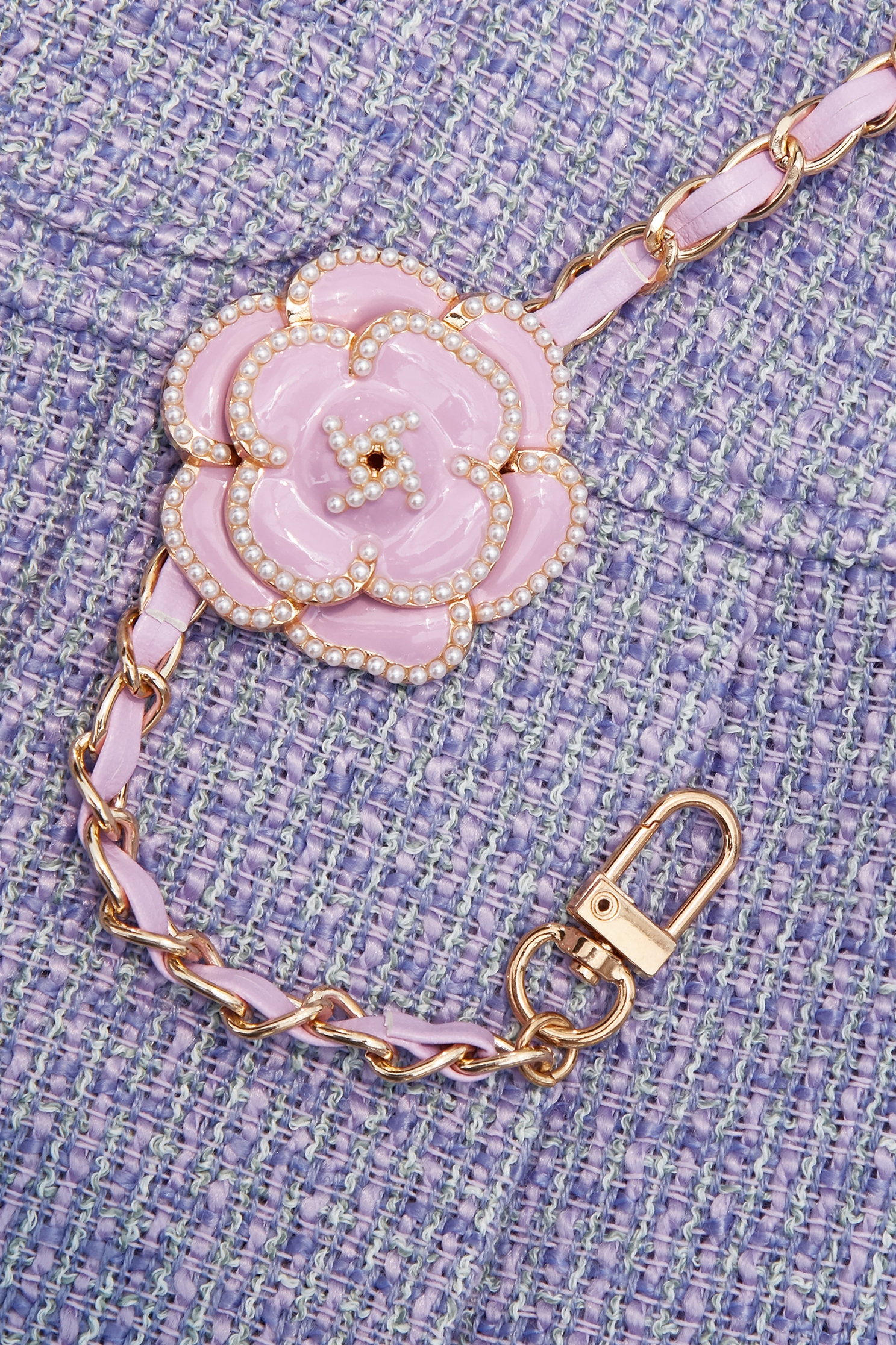 Purple Pleated Tweed SkirtPurple Pleated Tweed Skirt,Season (SS) Look,Mini skirts