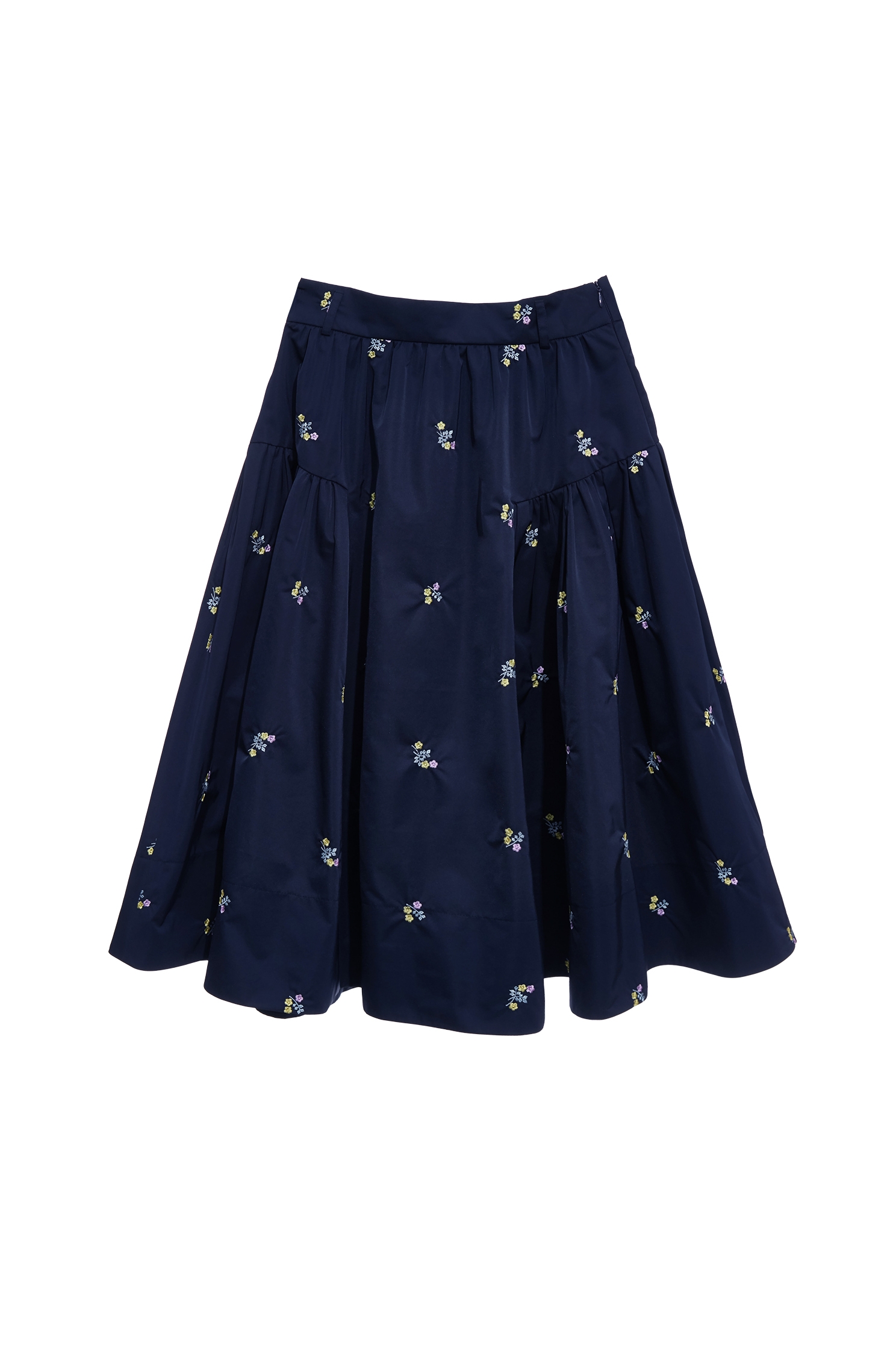 Floral Embroidery Detail Midi SkirtFloral Embroidery Detail Midi Skirt,Embroidered,Season (SS) Look,Midi skirts