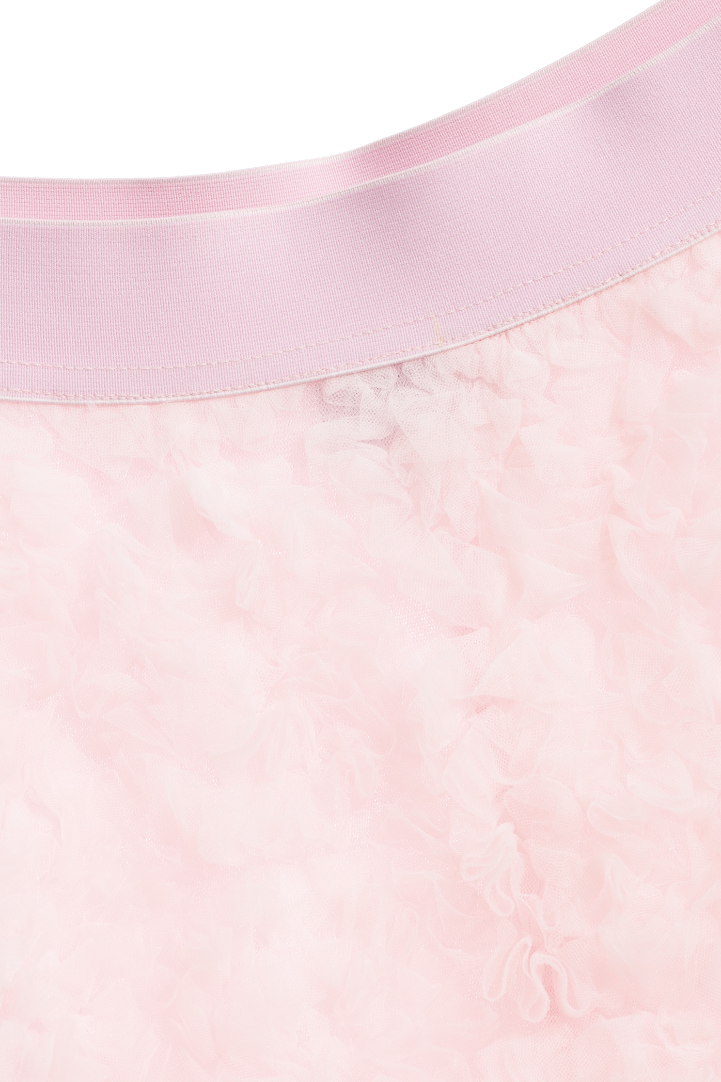 3-D Mesh Rose Detail Pink Skirt3-D Mesh Rose Detail Pink Skirt,Season (AW) Look,Midi skirts