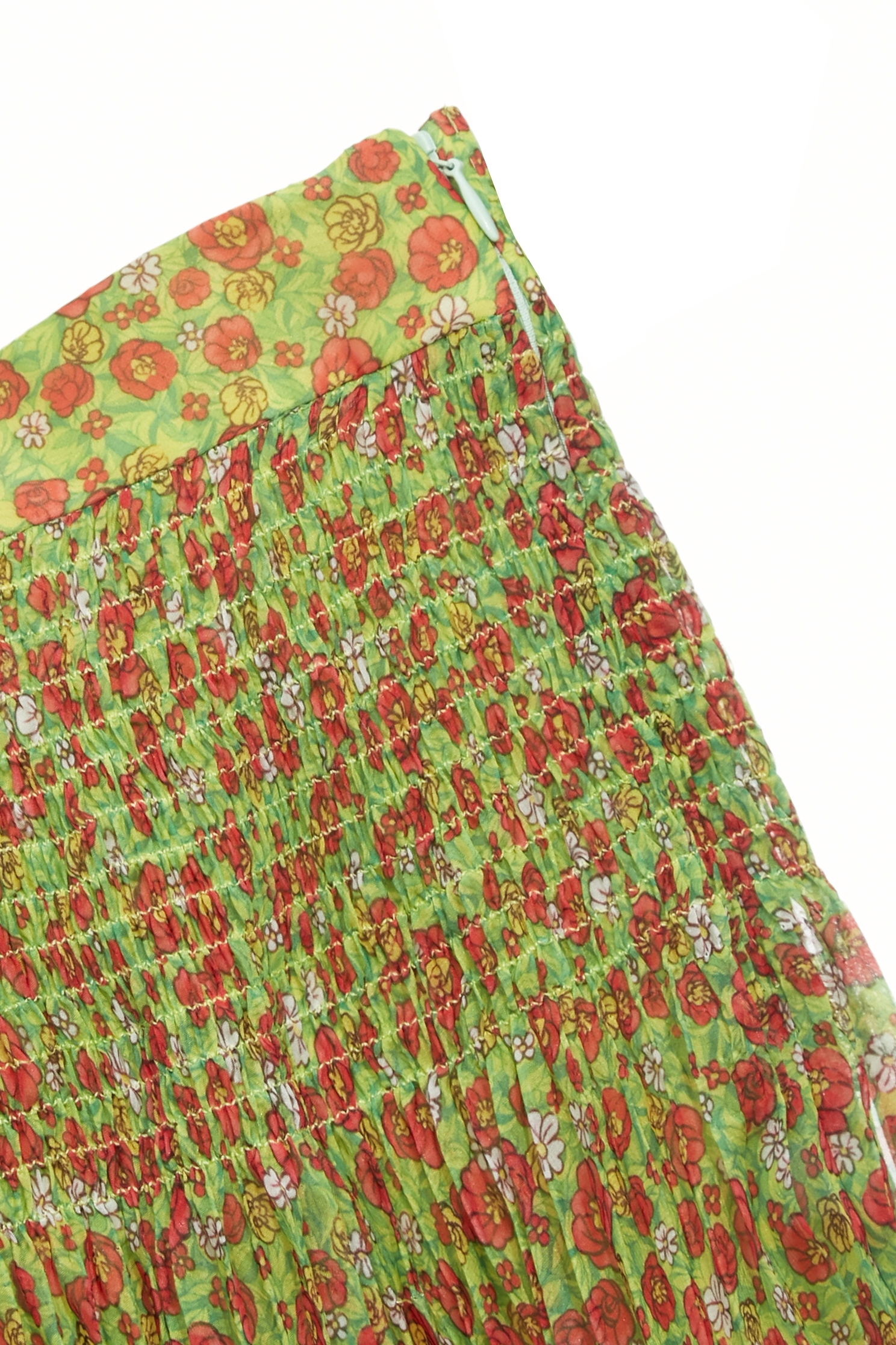 Pleated Detail Floral Print Chiffon Mini SkirtPleated Detail Floral Print Chiffon Mini Skirt,Season (SS) Look,City Feminine,Chiffon,Chiffon skirts