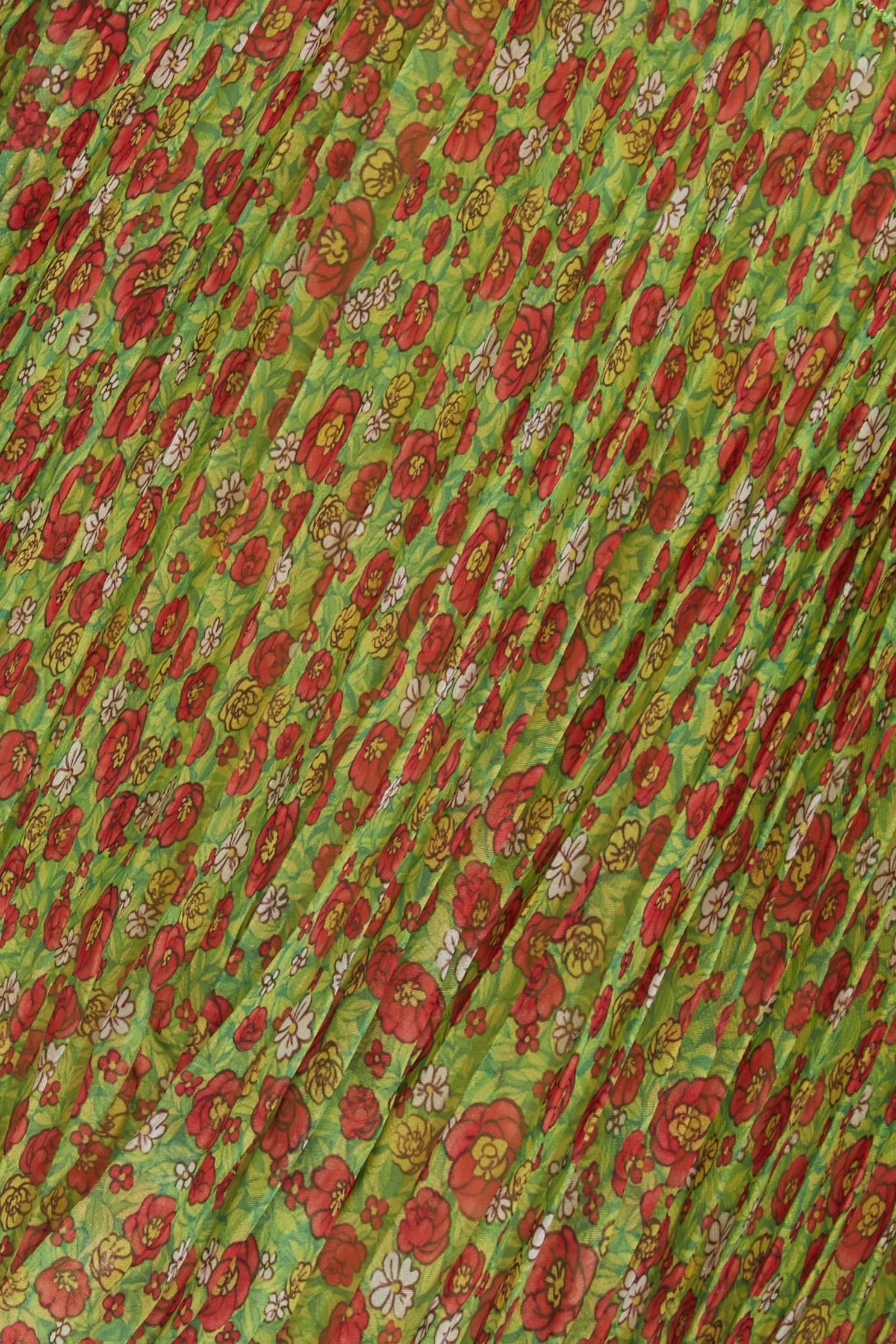 Pleated Detail Floral Print Chiffon Mini SkirtPleated Detail Floral Print Chiffon Mini Skirt,Season (SS) Look,City Feminine,Chiffon,Chiffon skirts