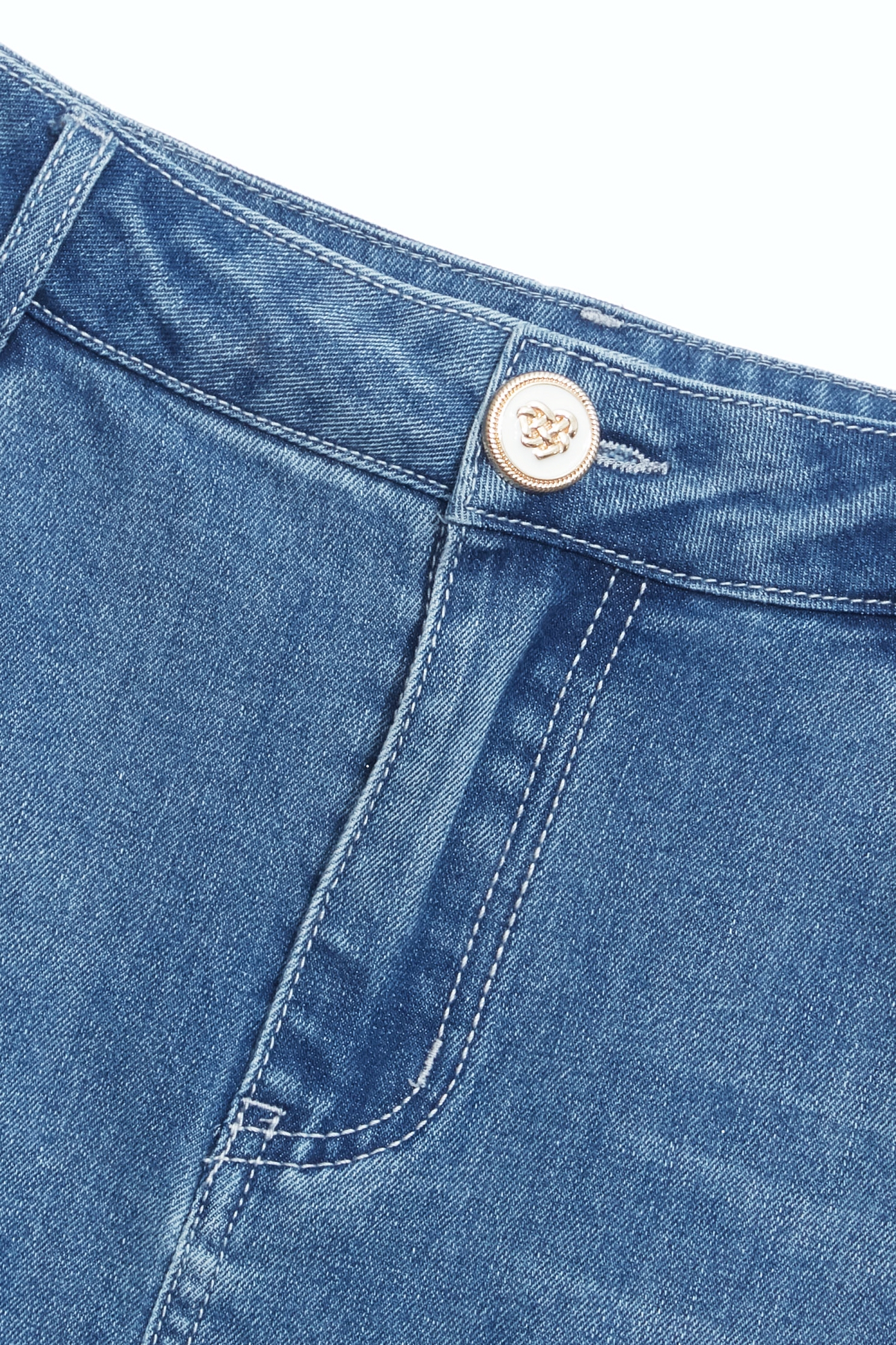 Fishtail Denim SkirtFishtail Denim Skirt,Season (SS) Look,Denim,Denim skirts,pearl,City Feminine