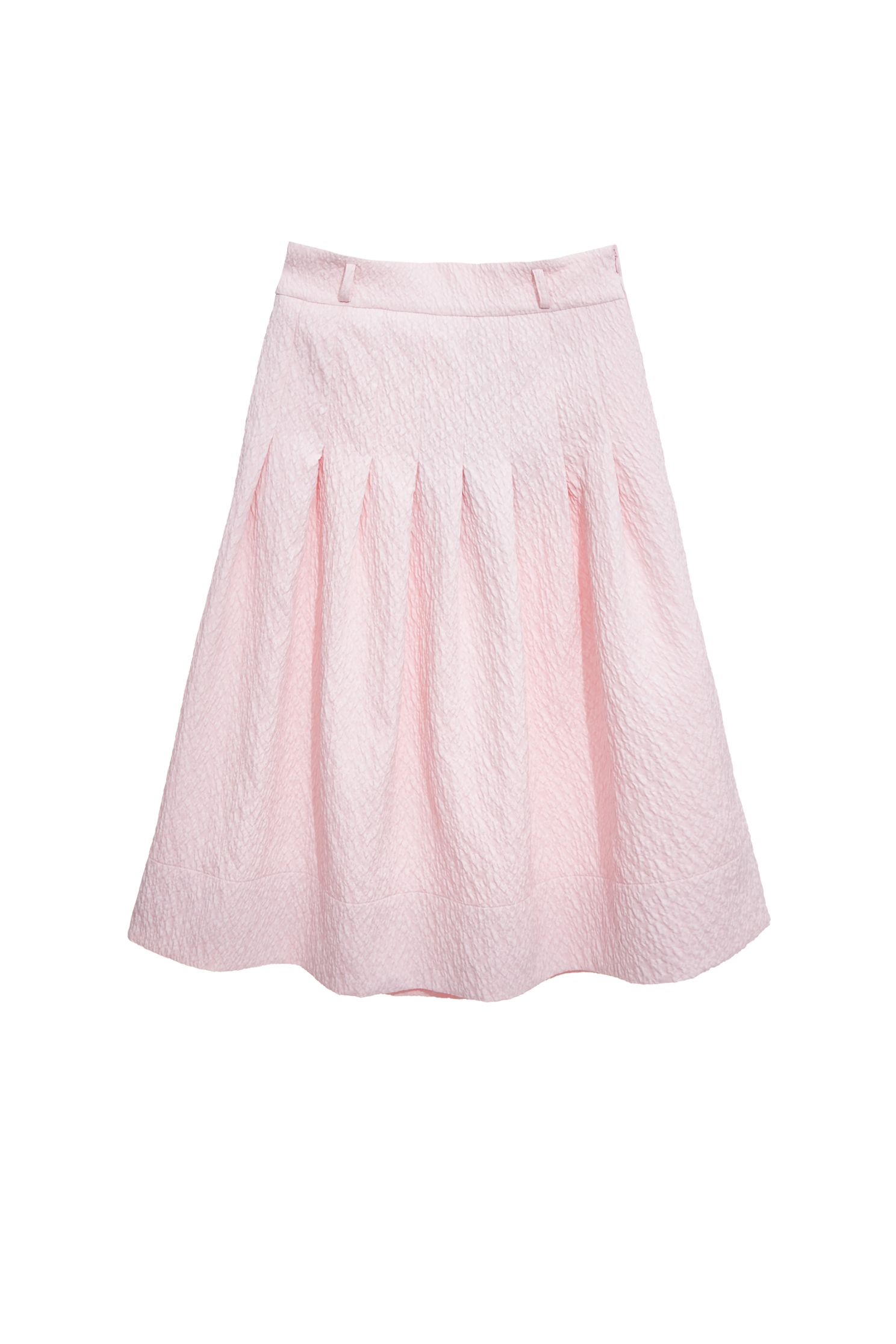 Textured Pink Bow Detail Midi Skirt,bestselling,Season (SS) Look,pearl,bows,Midi skirts