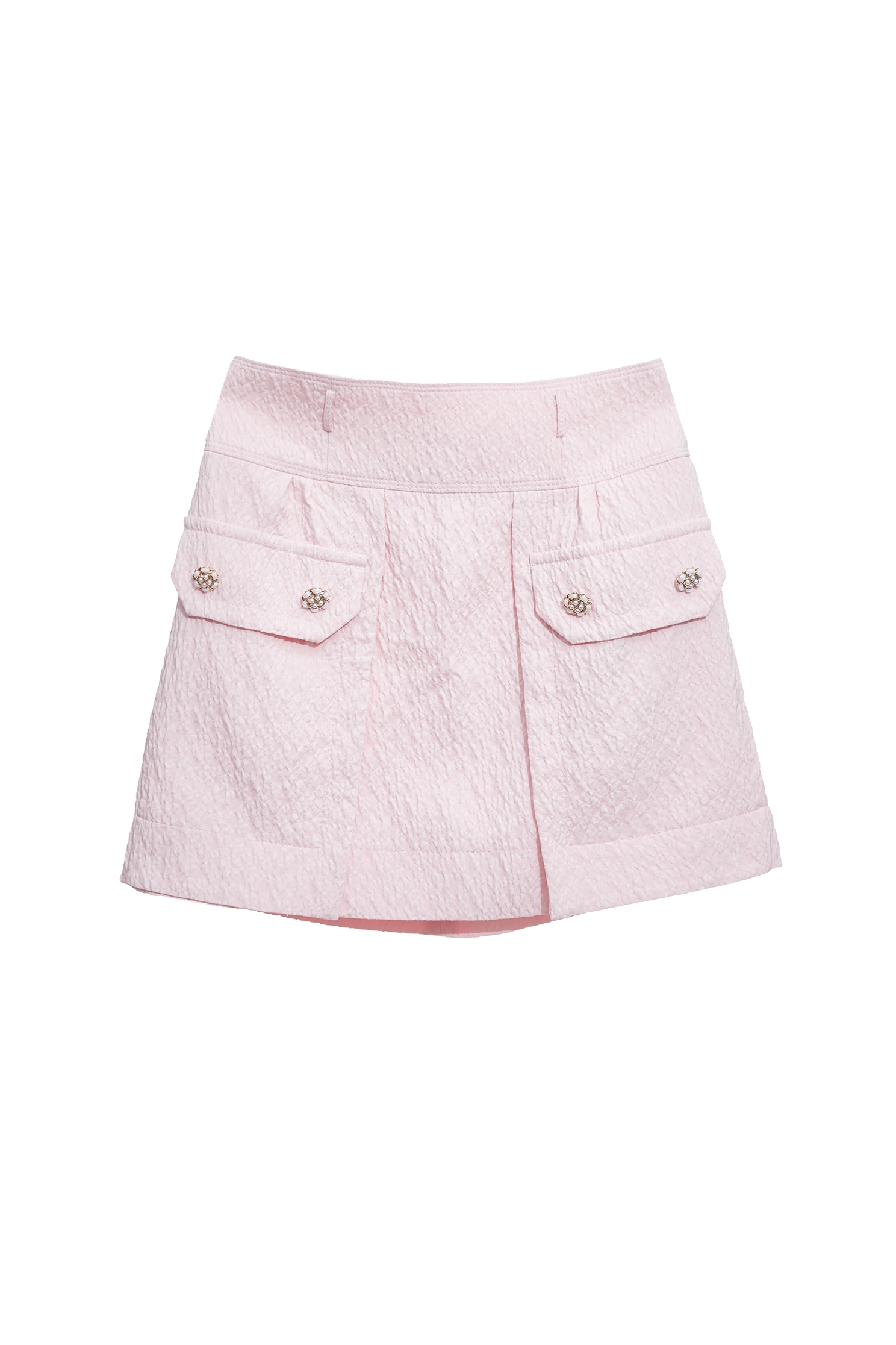 Textured Pink Short SkirtTextured Pink Short Skirt,Season (SS) Look,Mini skirts