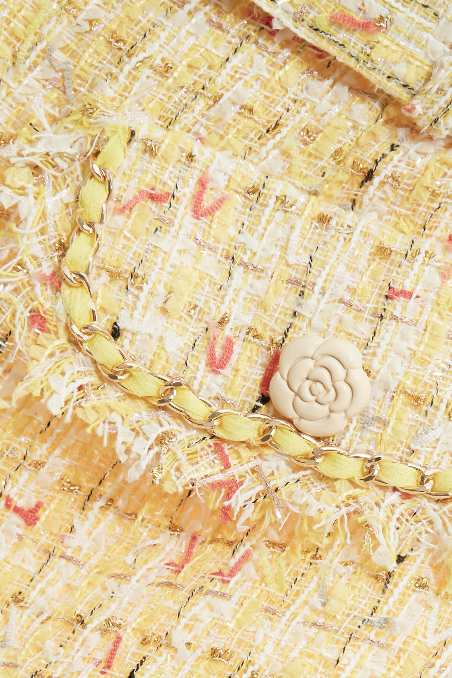 Yellow Tweed SkirtYellow Tweed Skirt,pearl,Mini skirts,Season (AW) Look