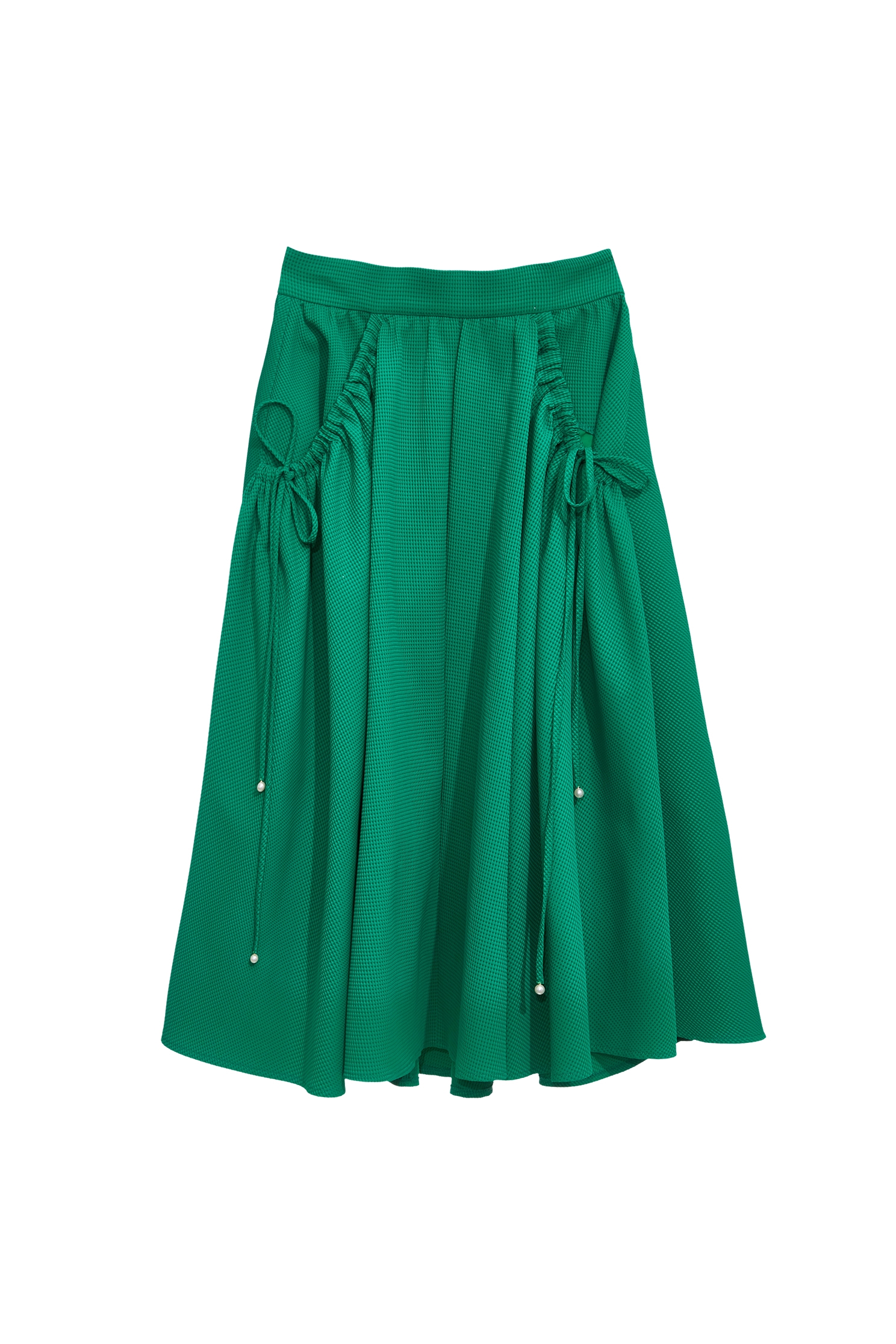 Green Midi Waffle SkirtGreen Midi Waffle Skirt,Season (SS) Look,Plaid,City Feminine,Valentine,Midi skirts