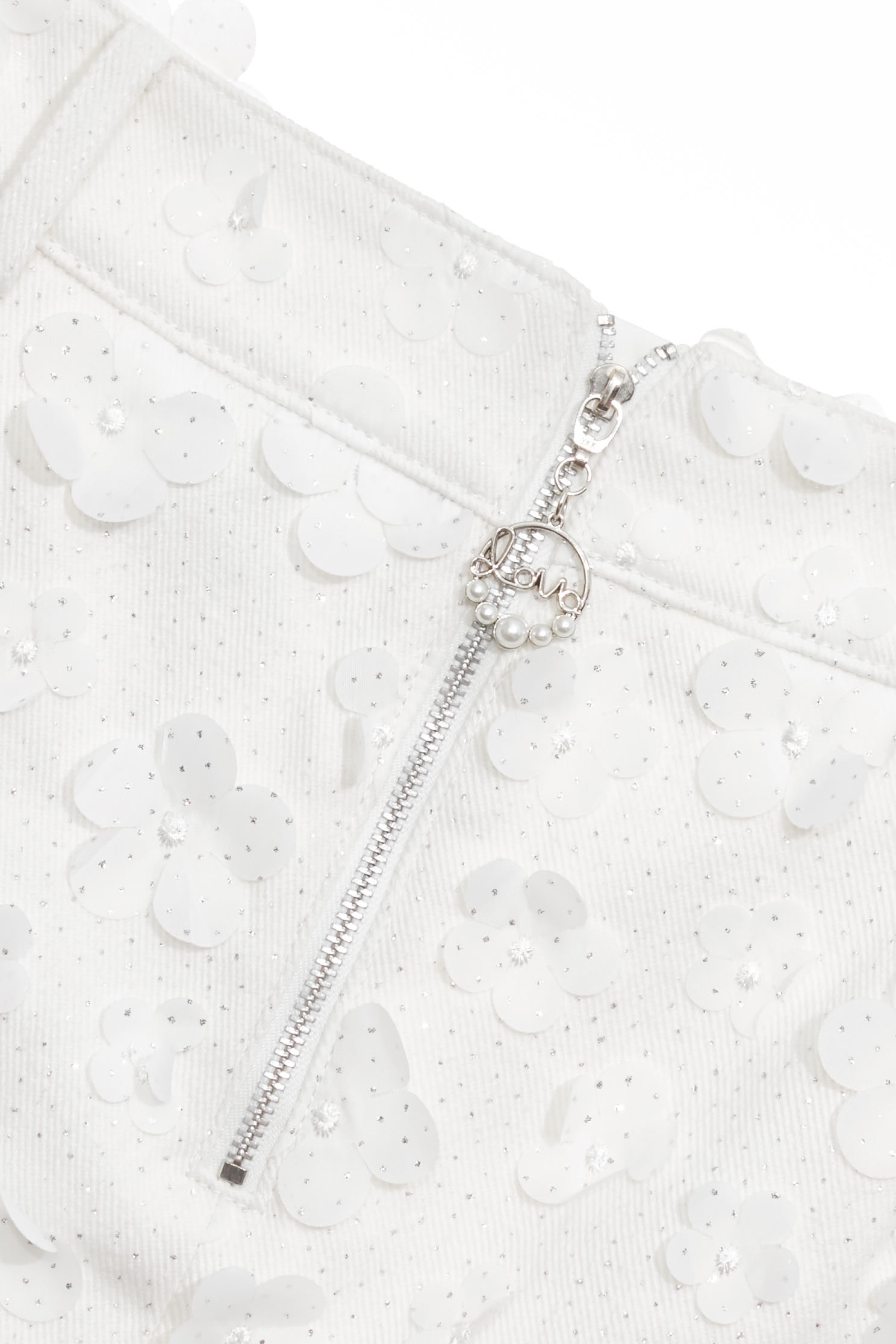 Sequin Floral Detail Denim SkirtSequin Floral Detail Denim Skirt,Office Looks,Embroidered,Season (SS) Look,co-ord sets,Denim,Denim mini skirts,Denim skirts,City Feminine,Mini skirts,Valentine