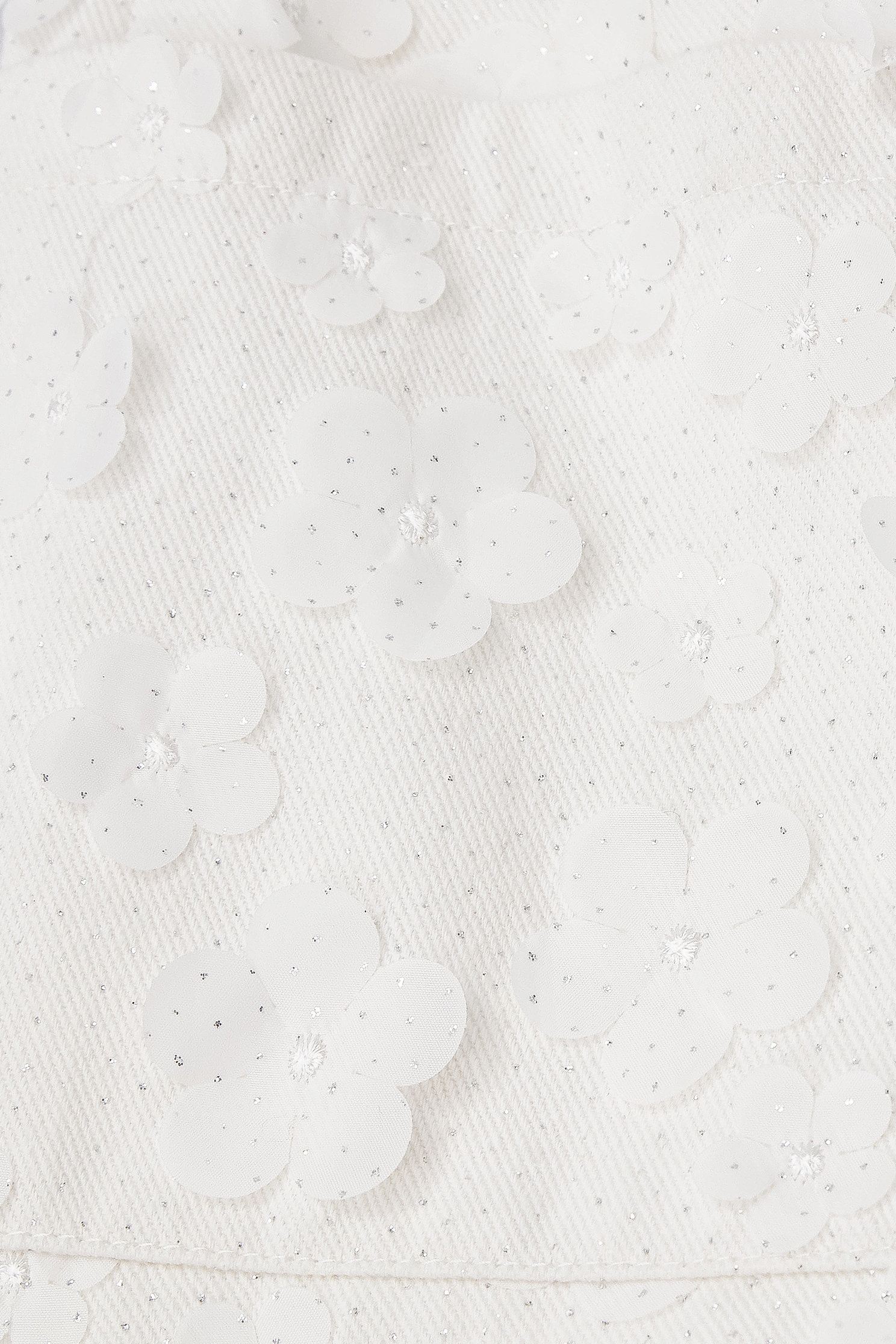 Sequin Floral Detail Denim SkirtSequin Floral Detail Denim Skirt,Office Looks,Embroidered,Season (SS) Look,co-ord sets,Denim,Denim mini skirts,Denim skirts,City Feminine,Mini skirts,Valentine