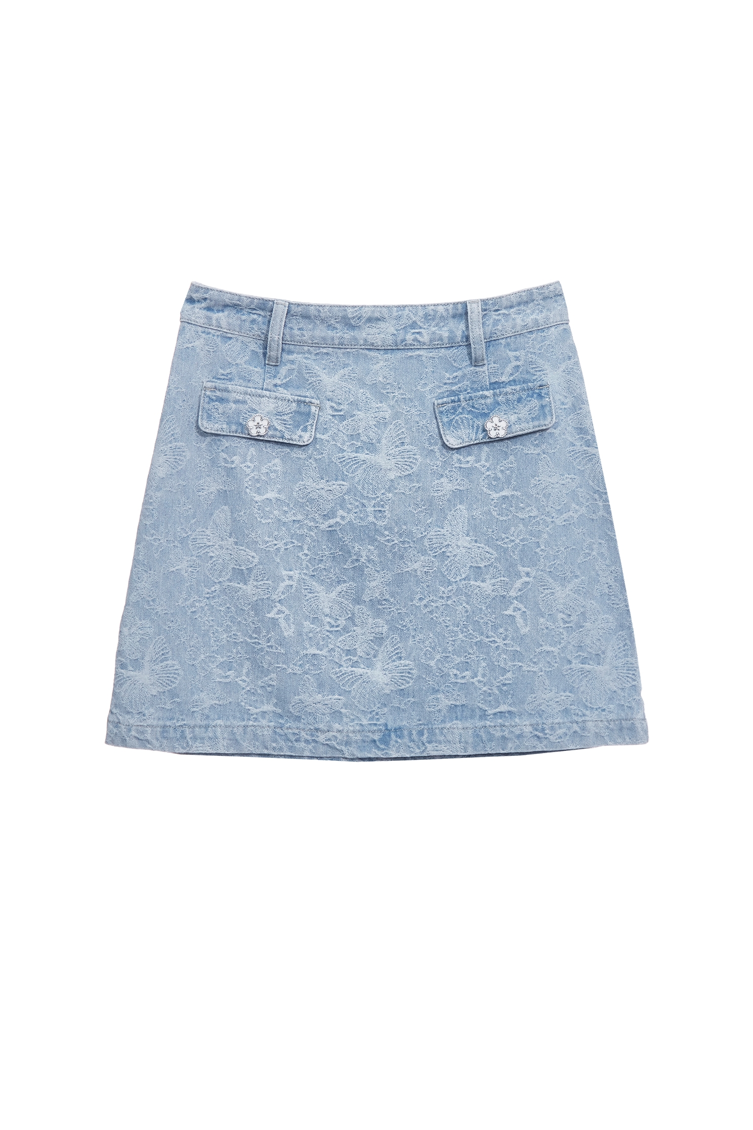 Butterfly Detail Denim SkirtButterfly Detail Denim Skirt,Season (SS) Look,Denim,Denim mini skirts,Denim skirts,City Feminine,Mini skirts,Valentine,blossoms