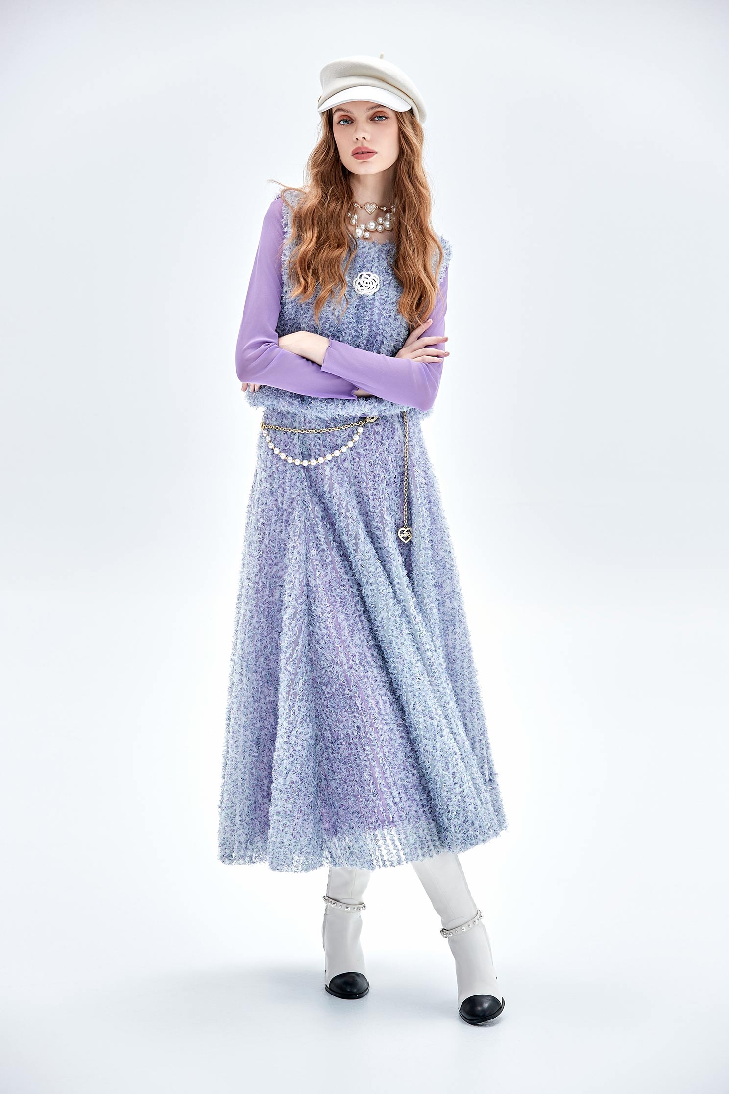 Mesh Feather Maxi SkirtMesh Feather Maxi Skirt,Season (AW) Look,Mesh fabric,Midi skirts